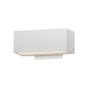 Blok 9" LED Outdoor Wall Sconce, White Finish