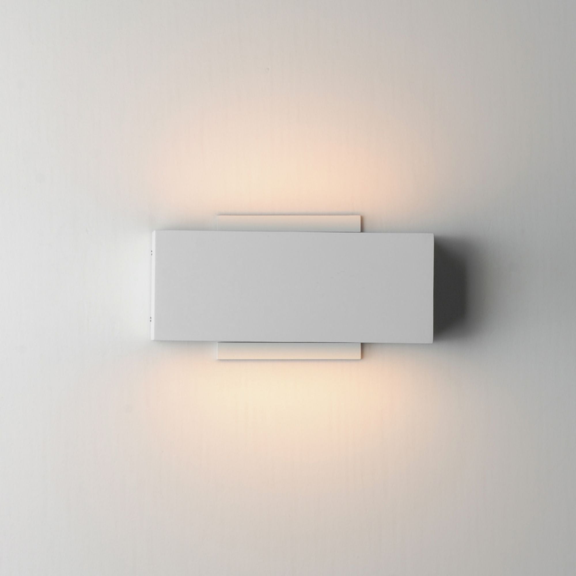 Blok 9" LED Outdoor Wall Sconce, White Finish