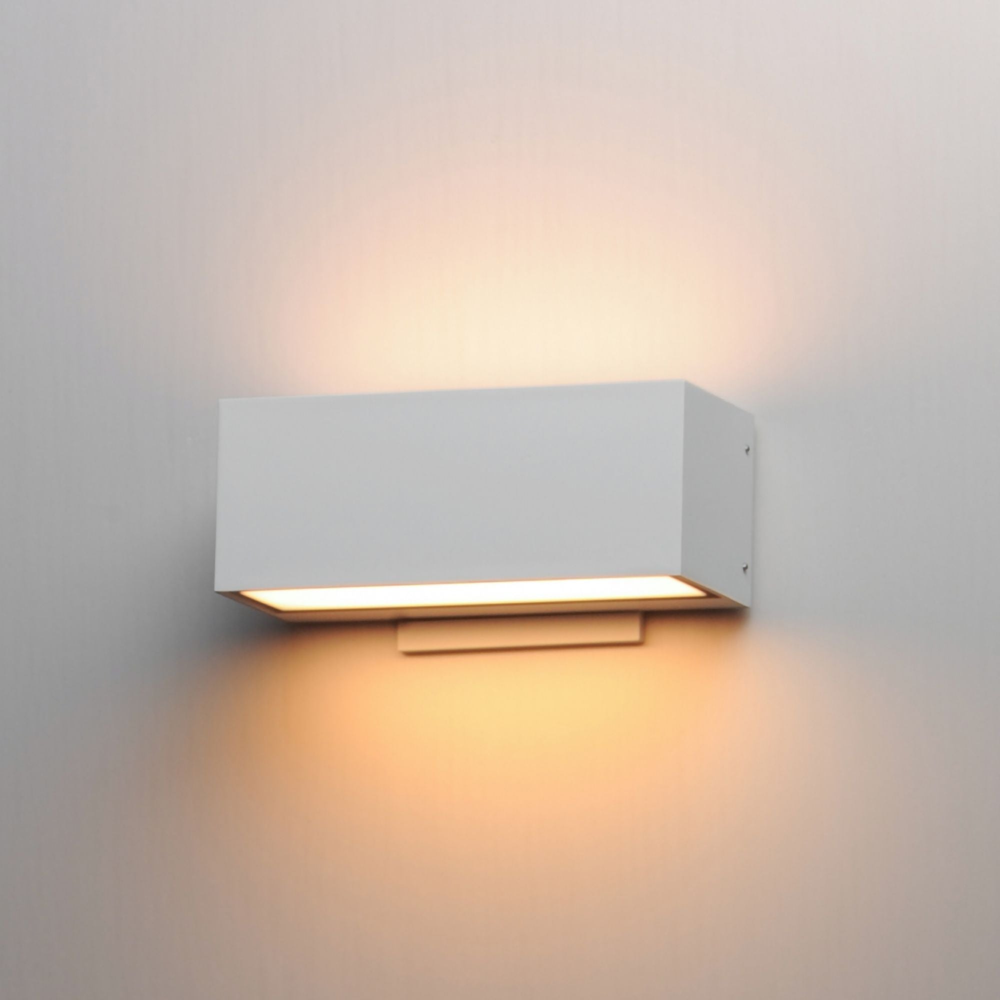 Blok 9" LED Outdoor Wall Sconce, White Finish