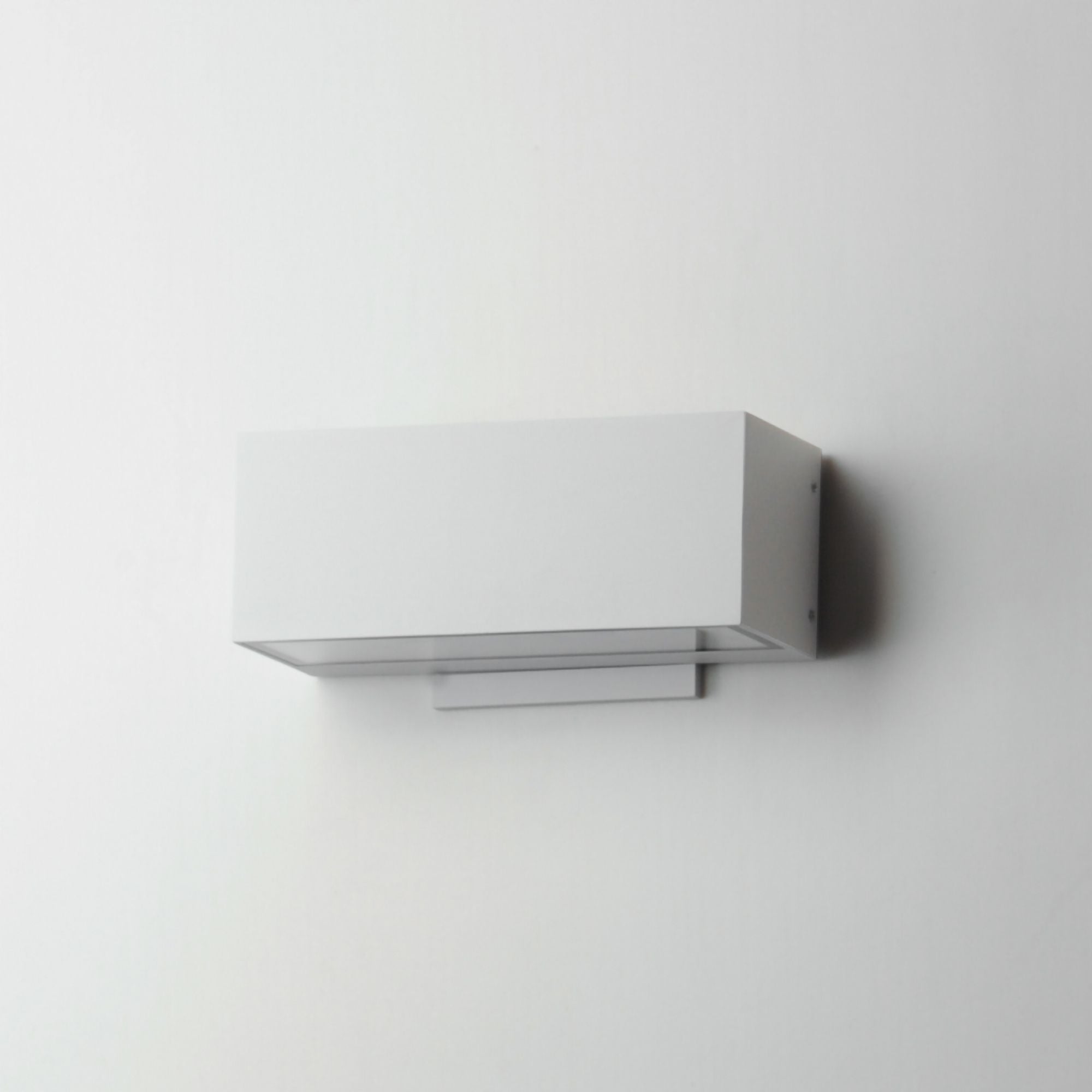 Blok 9" LED Outdoor Wall Sconce, White Finish