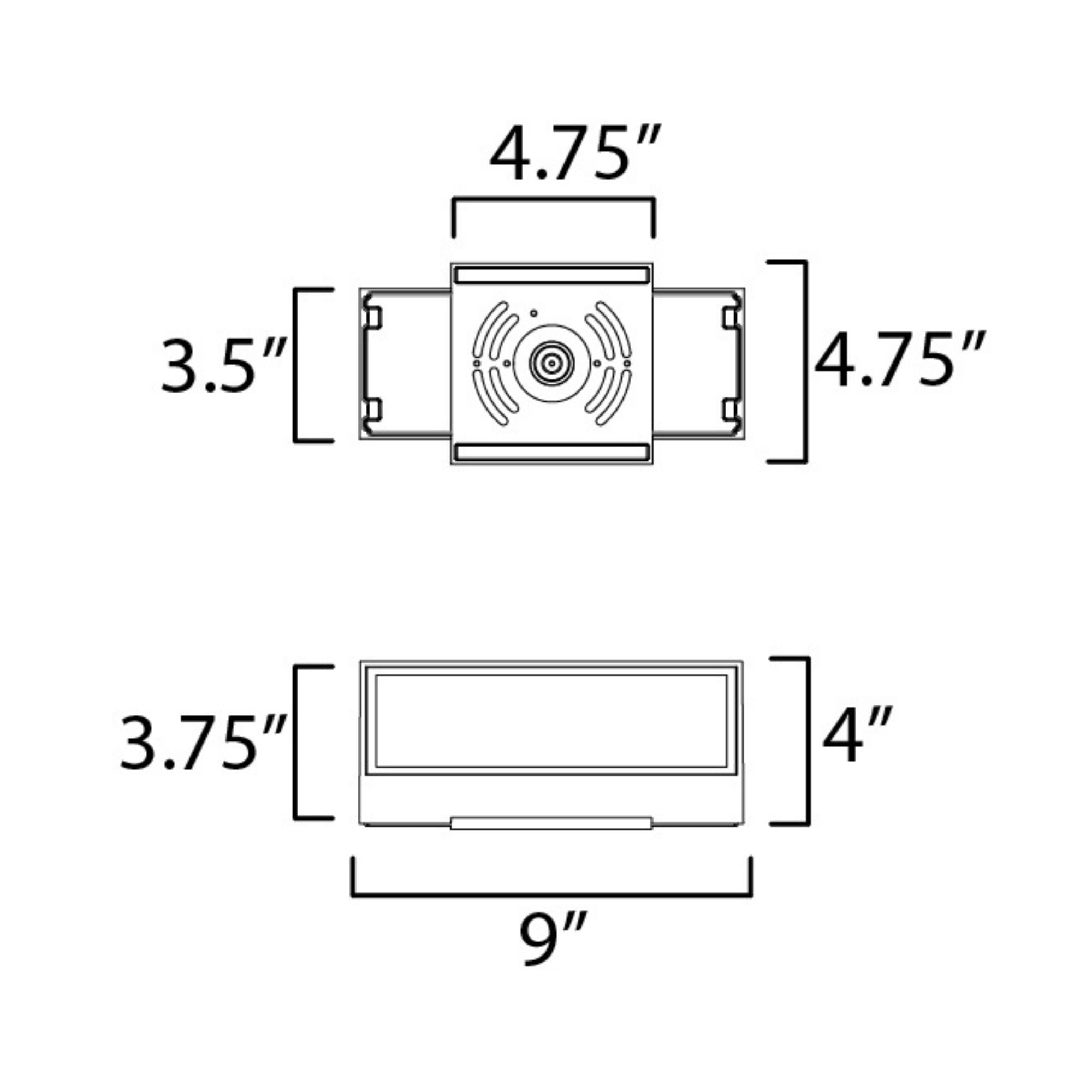 Blok 9" LED Outdoor Wall Sconce, White Finish