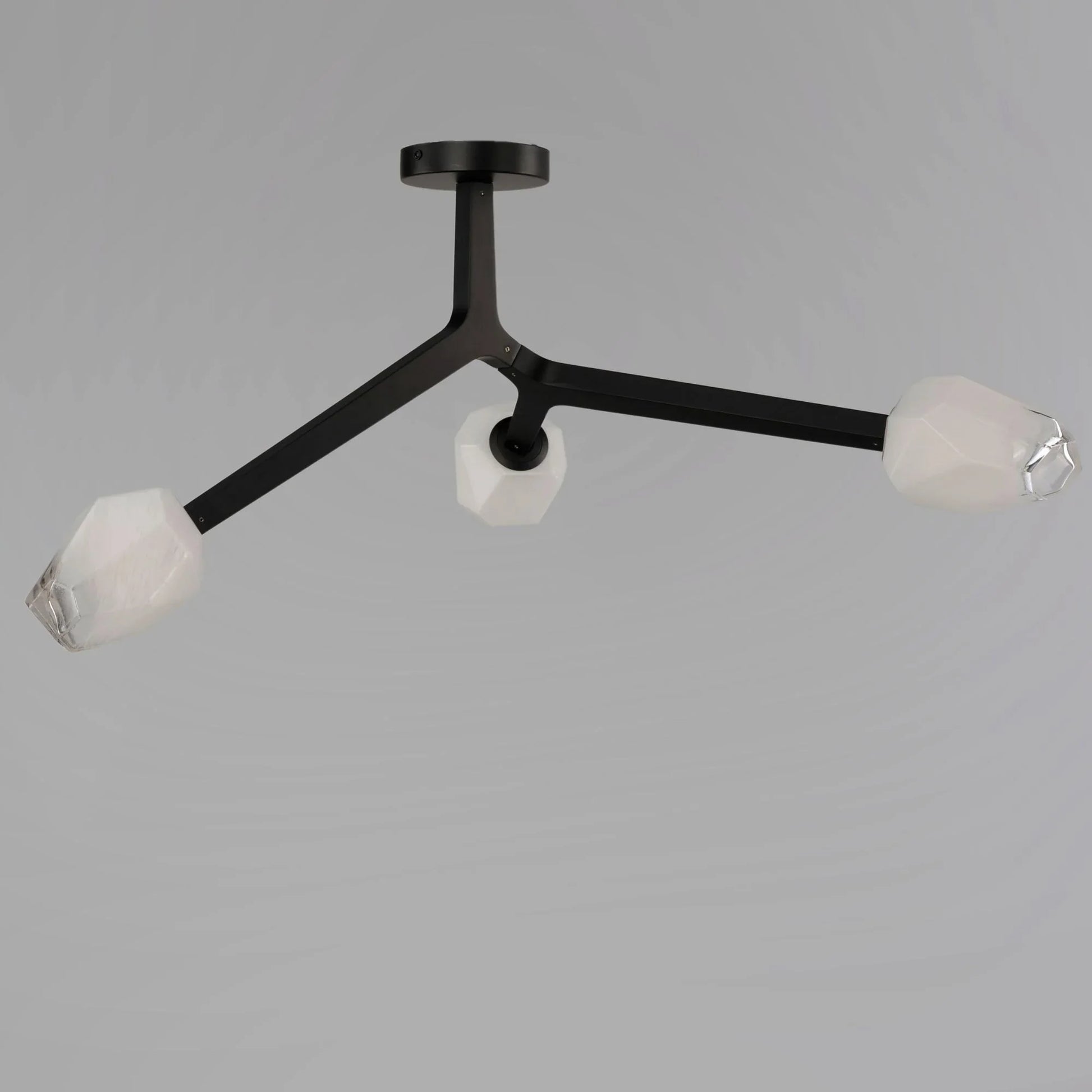 ET2 Lighting - Blossom 27" 3-Light LED Semi-Flush Mount, Black Finish | Bees Lighting