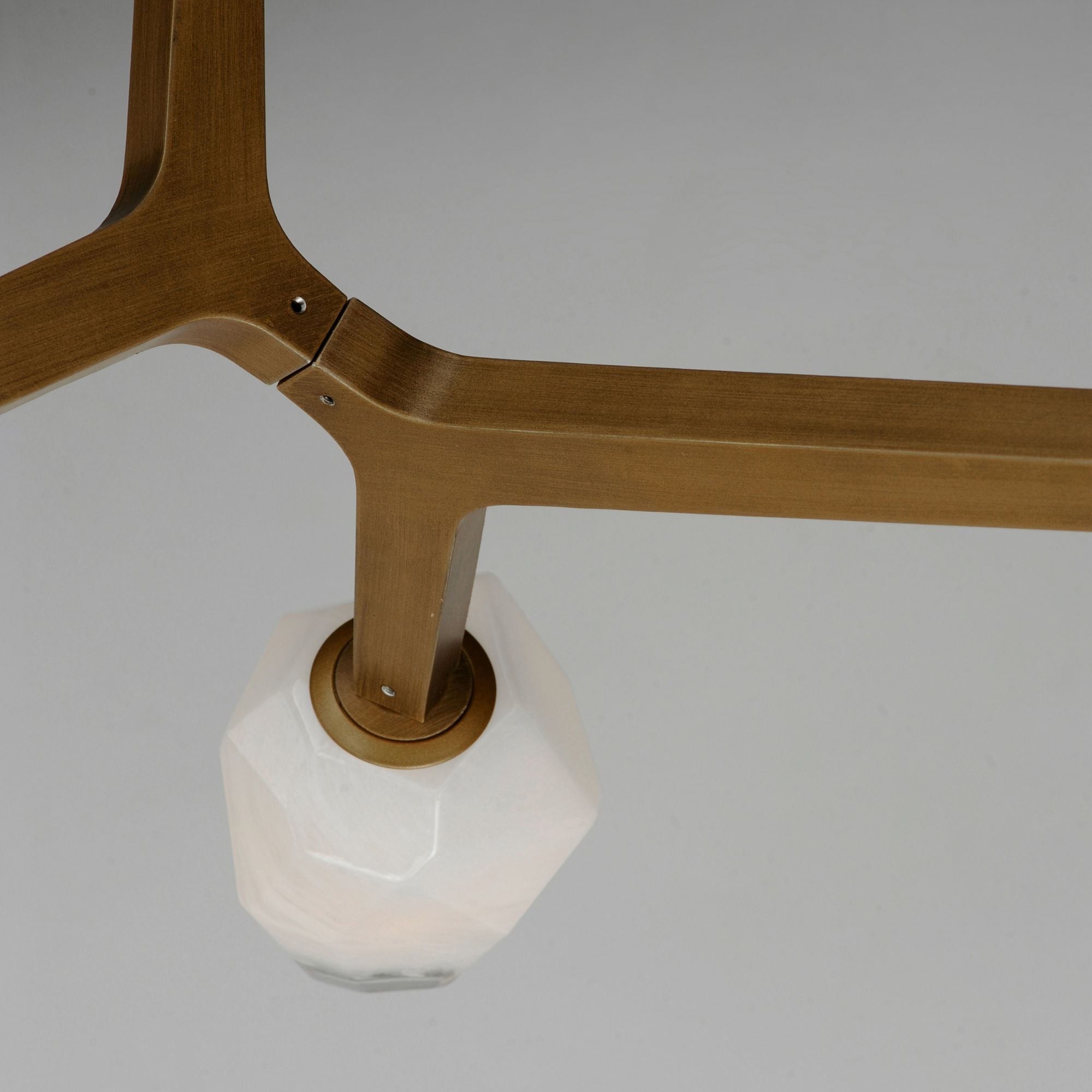 Blossom 27" 3-Light LED Semi-Flush Mount, Natural Aged Brass Finish