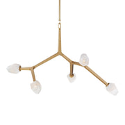 Blossom 36" 5-Light LED Pendant, Natural Aged Brass Finish