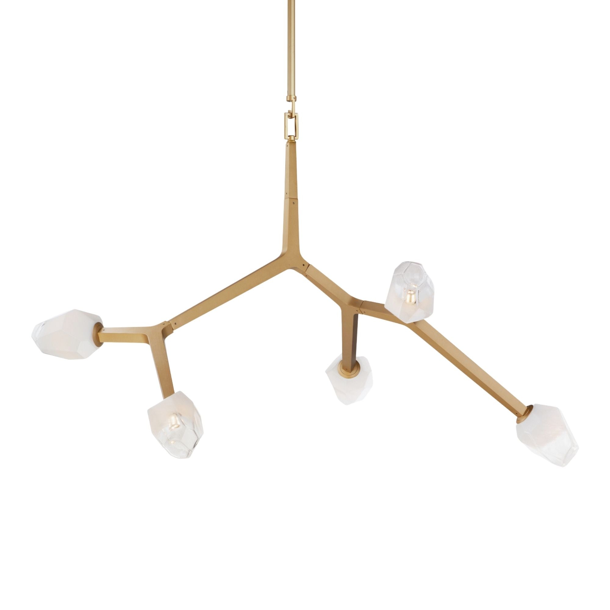 Blossom 36" 5-Light LED Pendant, Natural Aged Brass Finish