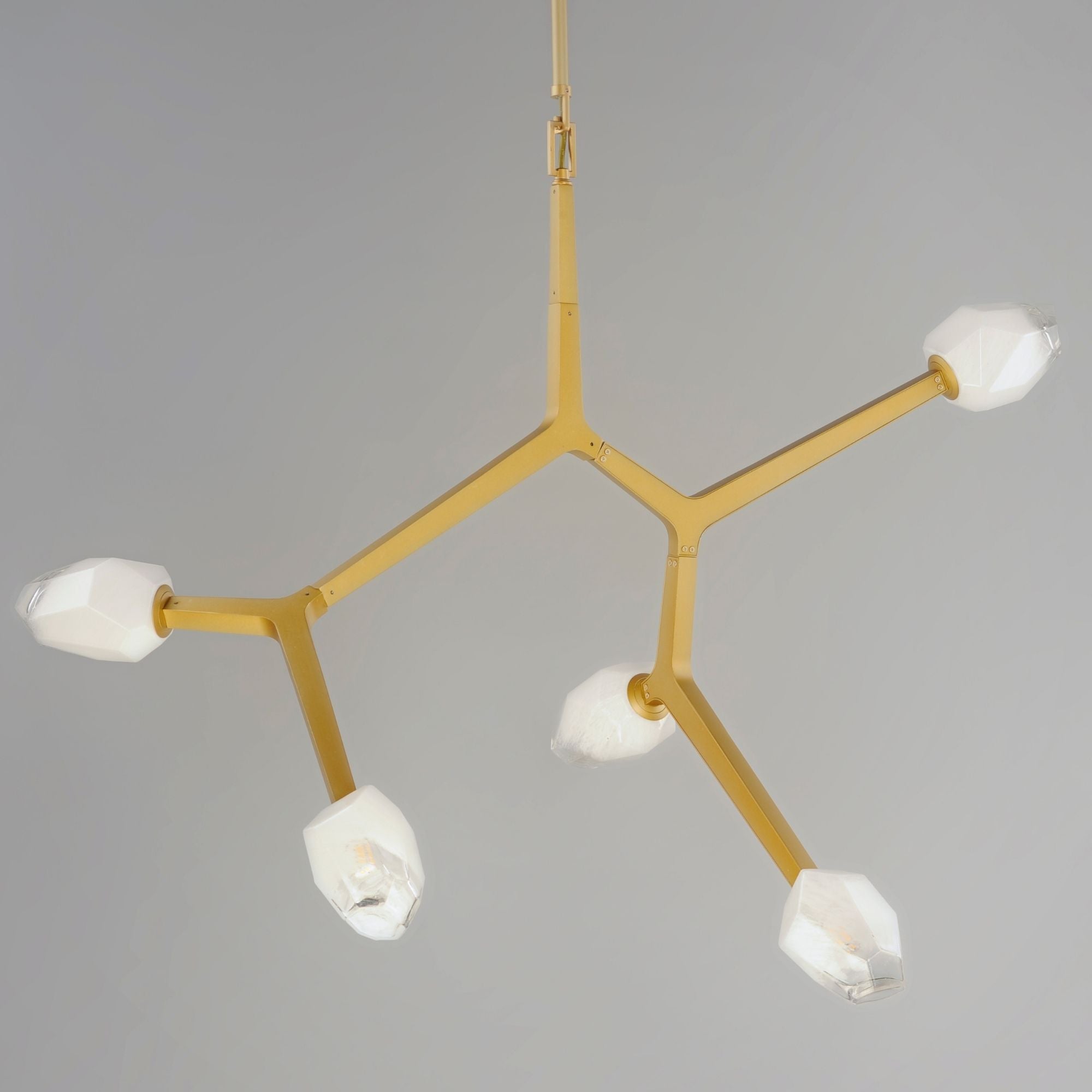 Blossom 36" 5-Light LED Pendant, Natural Aged Brass Finish