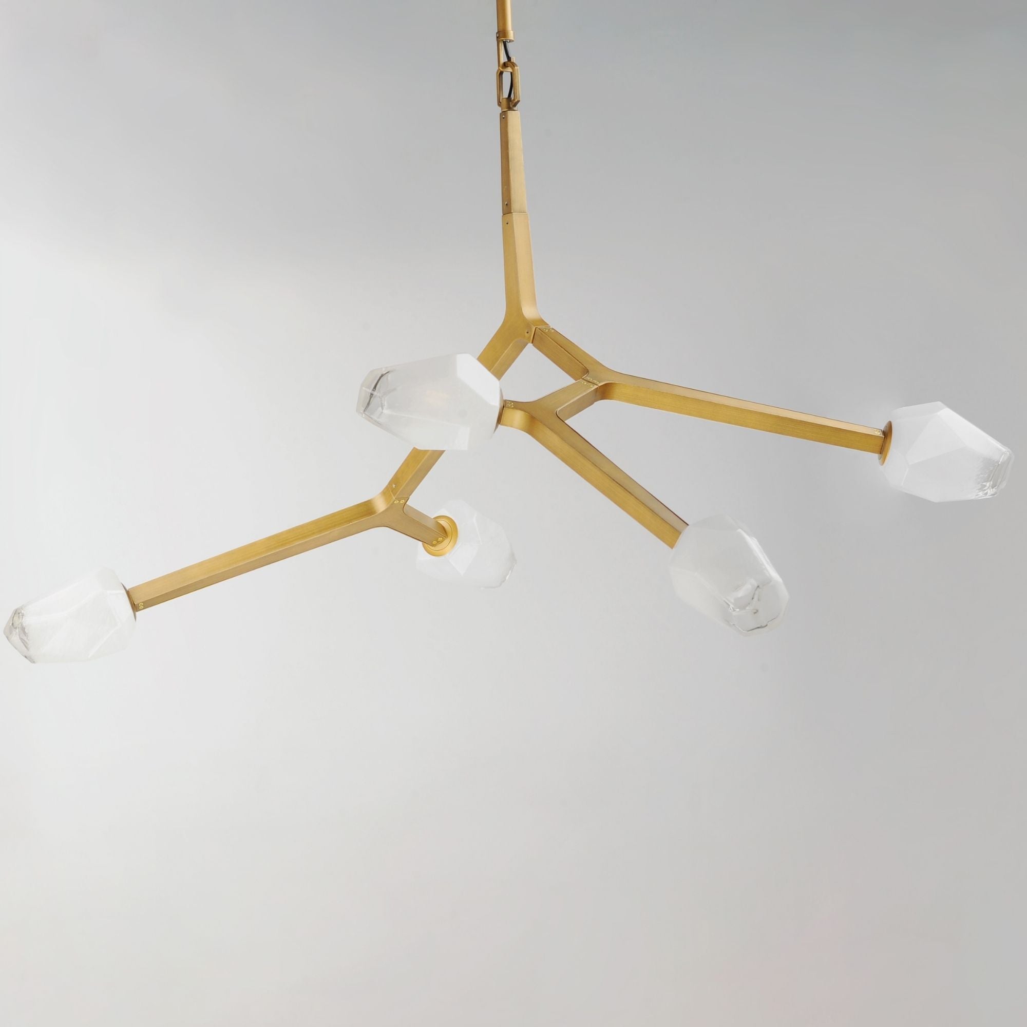 Blossom 36" 5-Light LED Pendant, Natural Aged Brass Finish