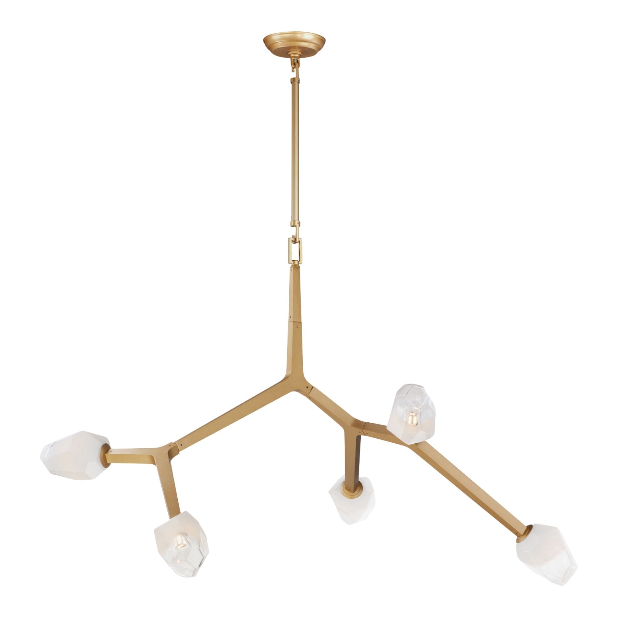 Blossom 36" 5-Light LED Pendant, Natural Aged Brass Finish