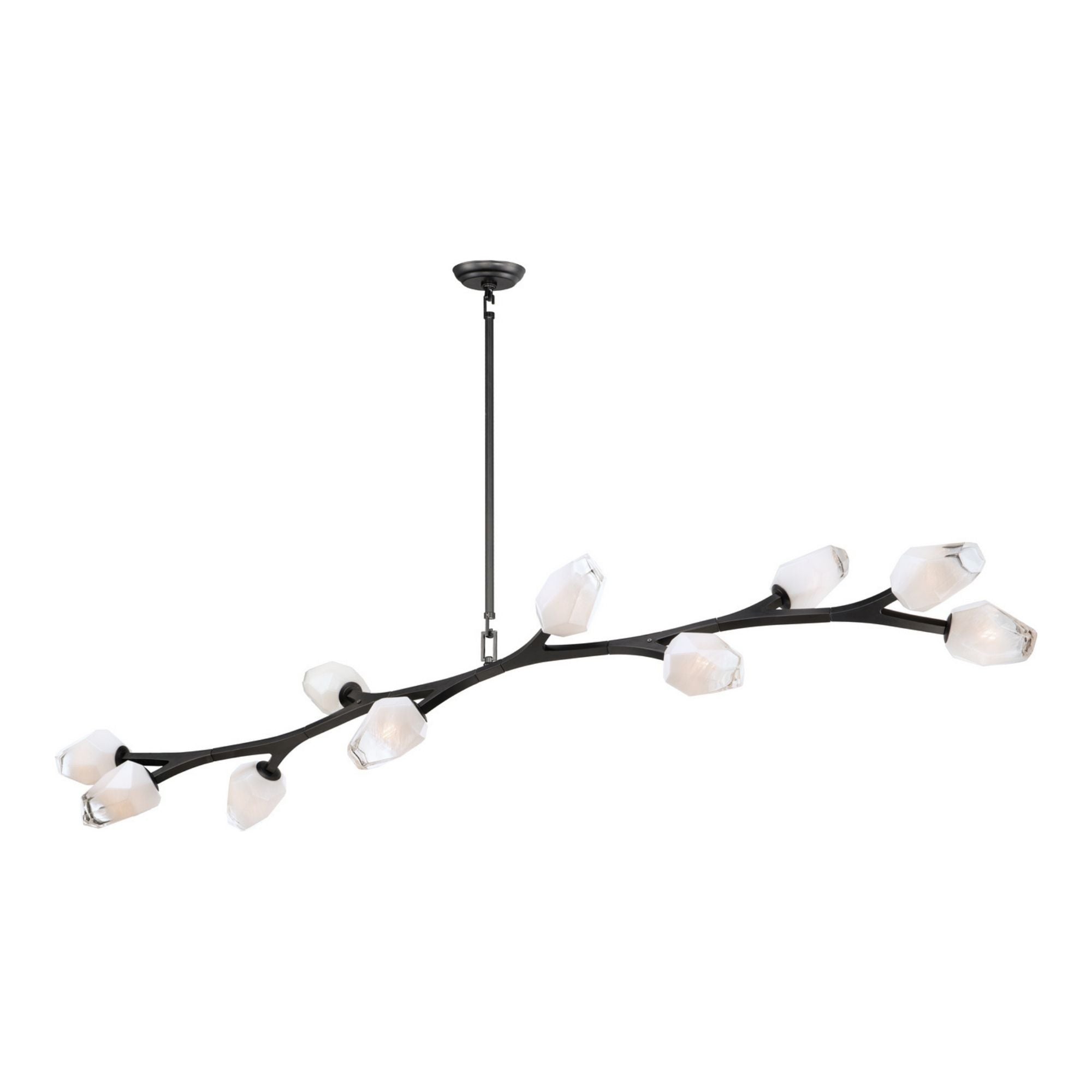 Blossom 71" 10-Light LED Linear Pendant, Black Finish