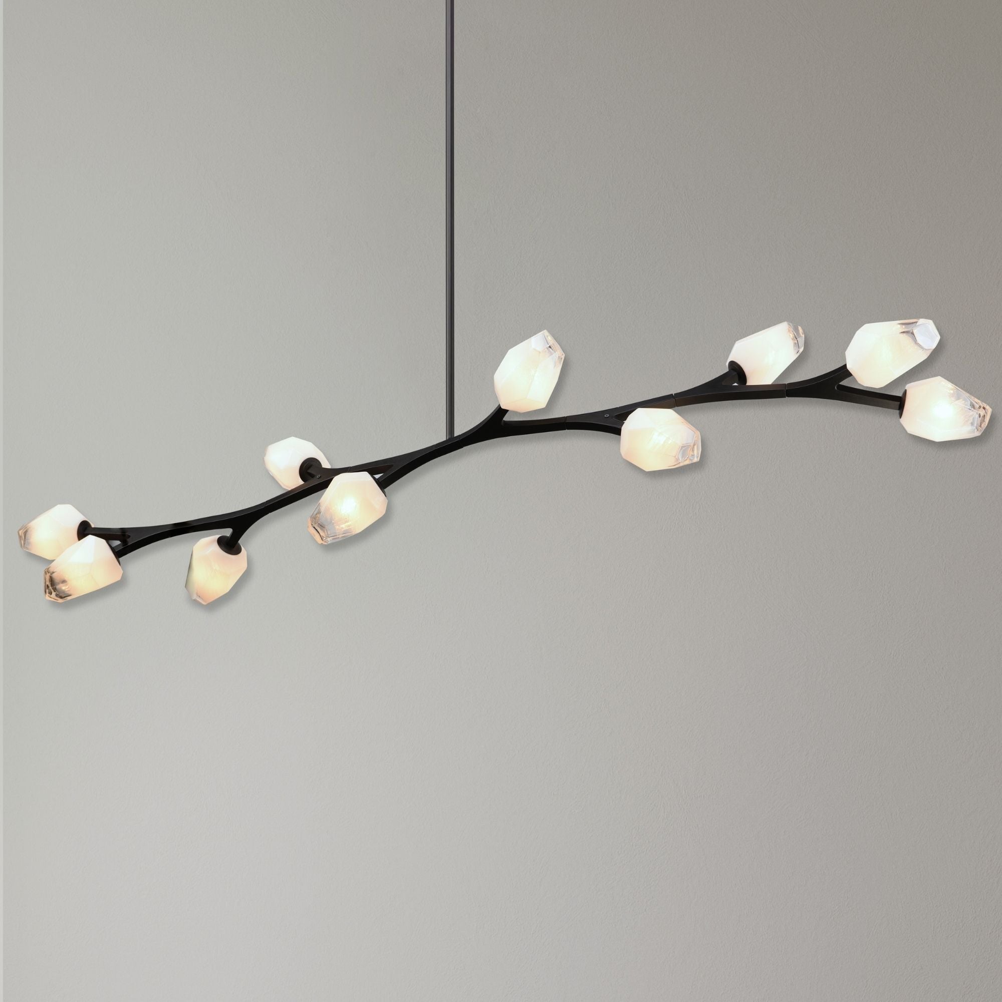 Blossom 71" 10-Light LED Linear Pendant, Black Finish