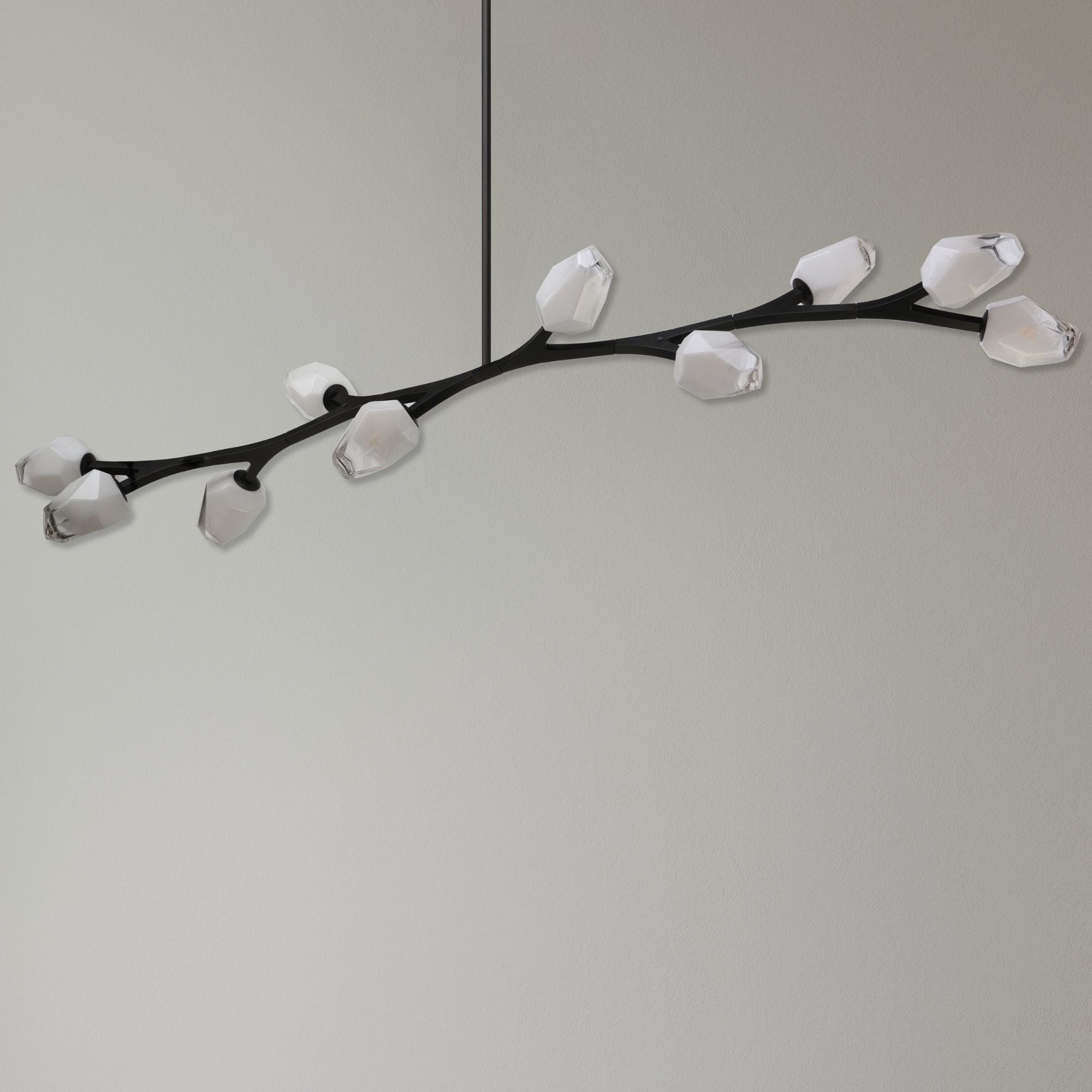 Blossom 71" 10-Light LED Linear Pendant, Black Finish