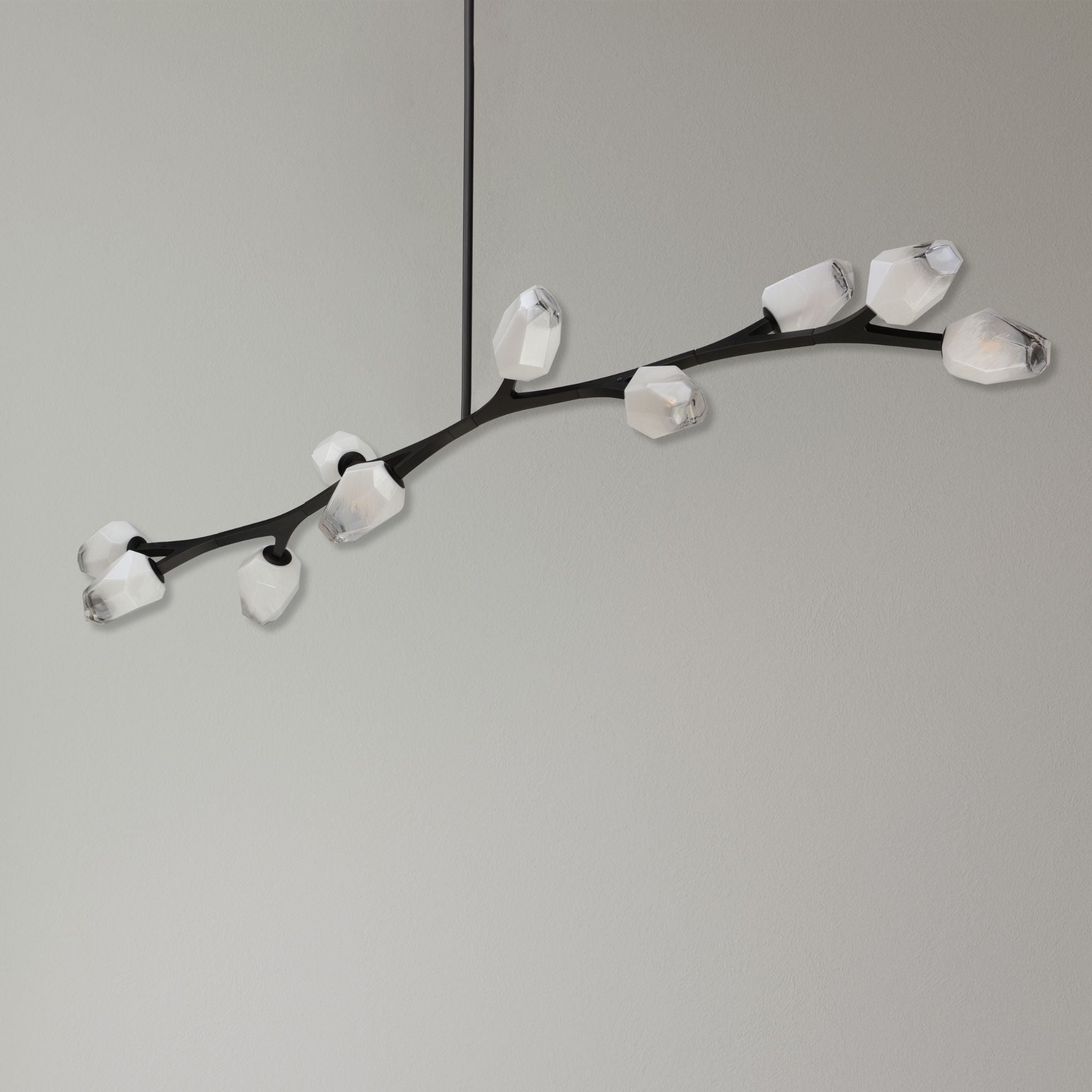 Blossom 71" 10-Light LED Linear Pendant, Black Finish