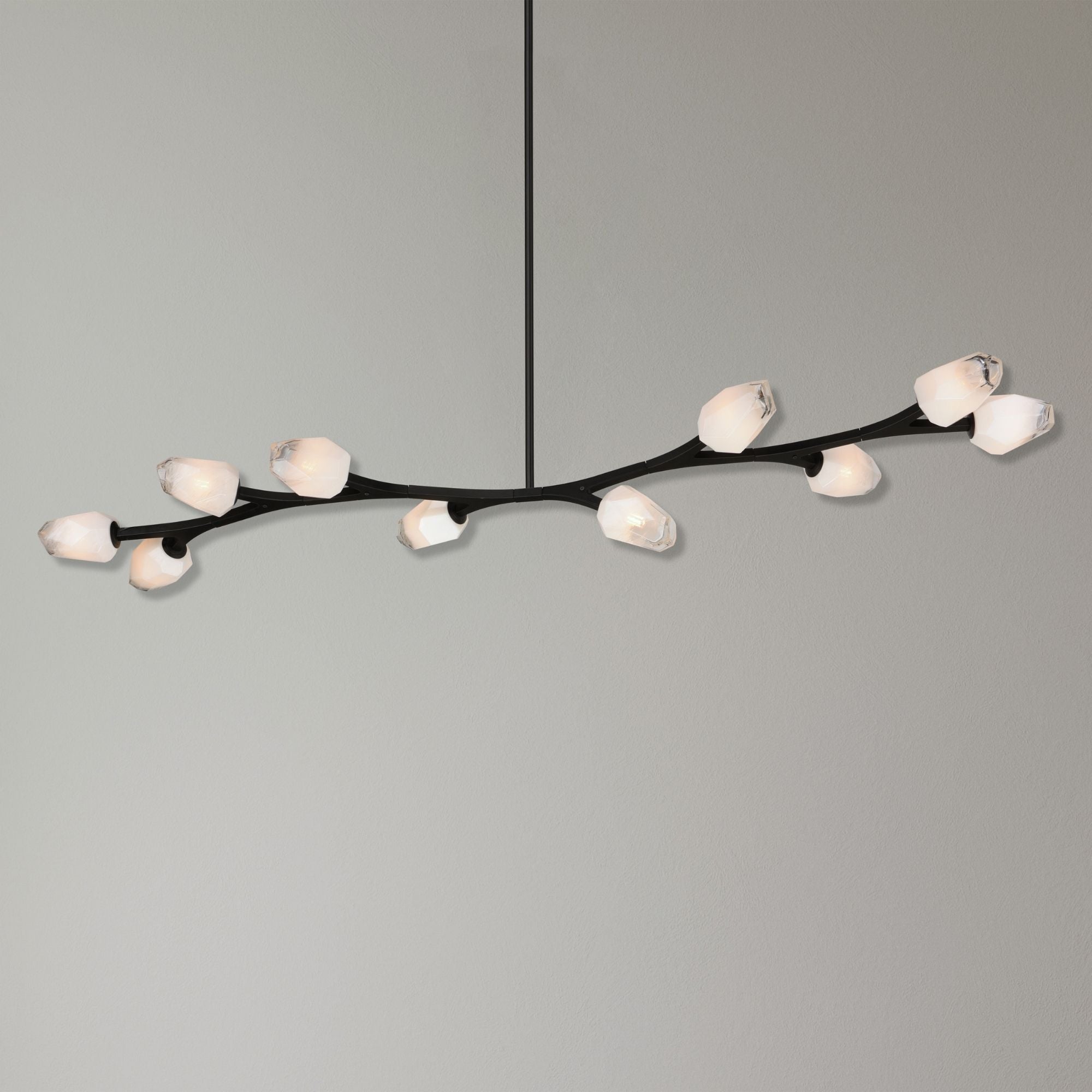Blossom 71" 10-Light LED Linear Pendant, Black Finish