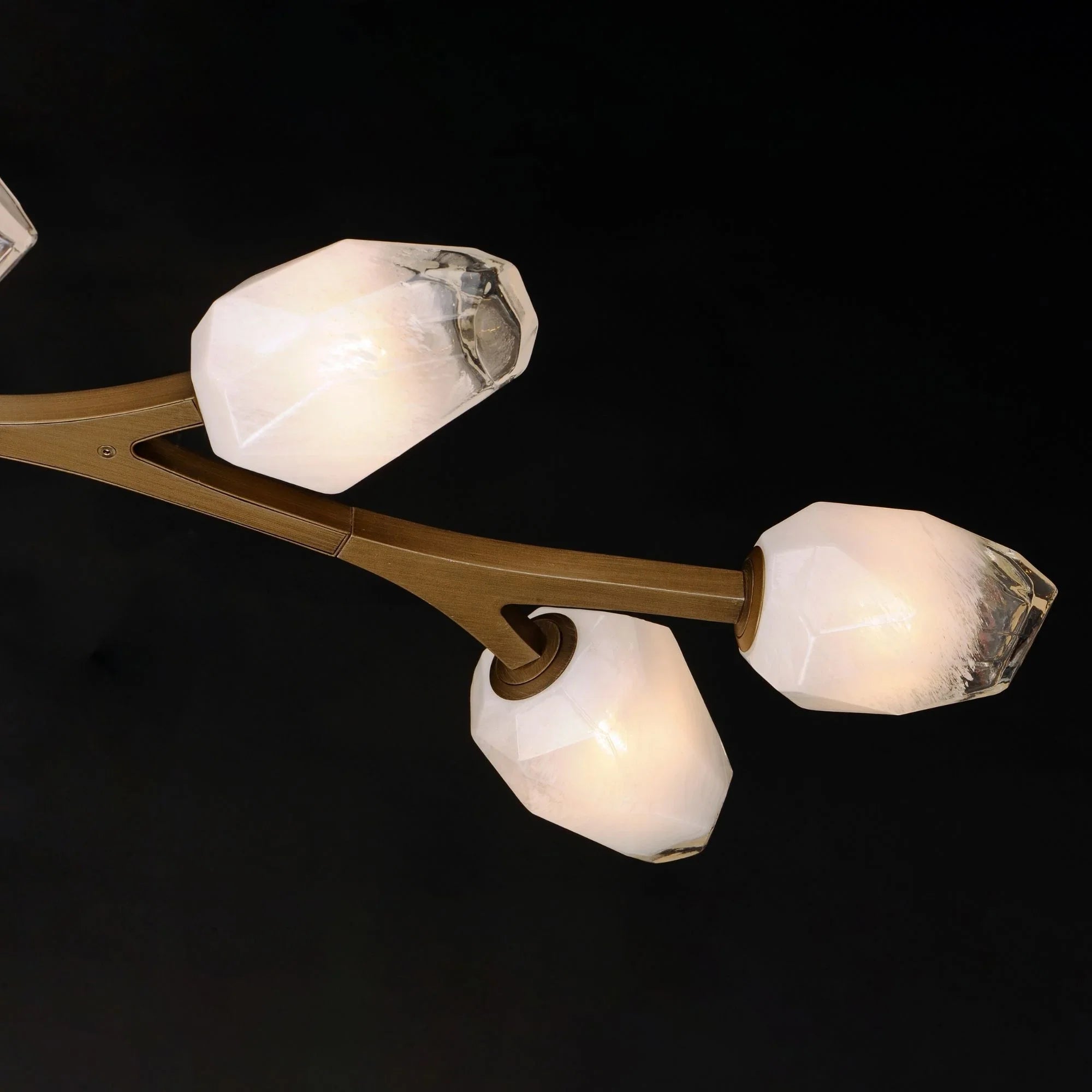 Blossom 71" 10-Light LED Linear Pendant, Natural Aged Brass Finish