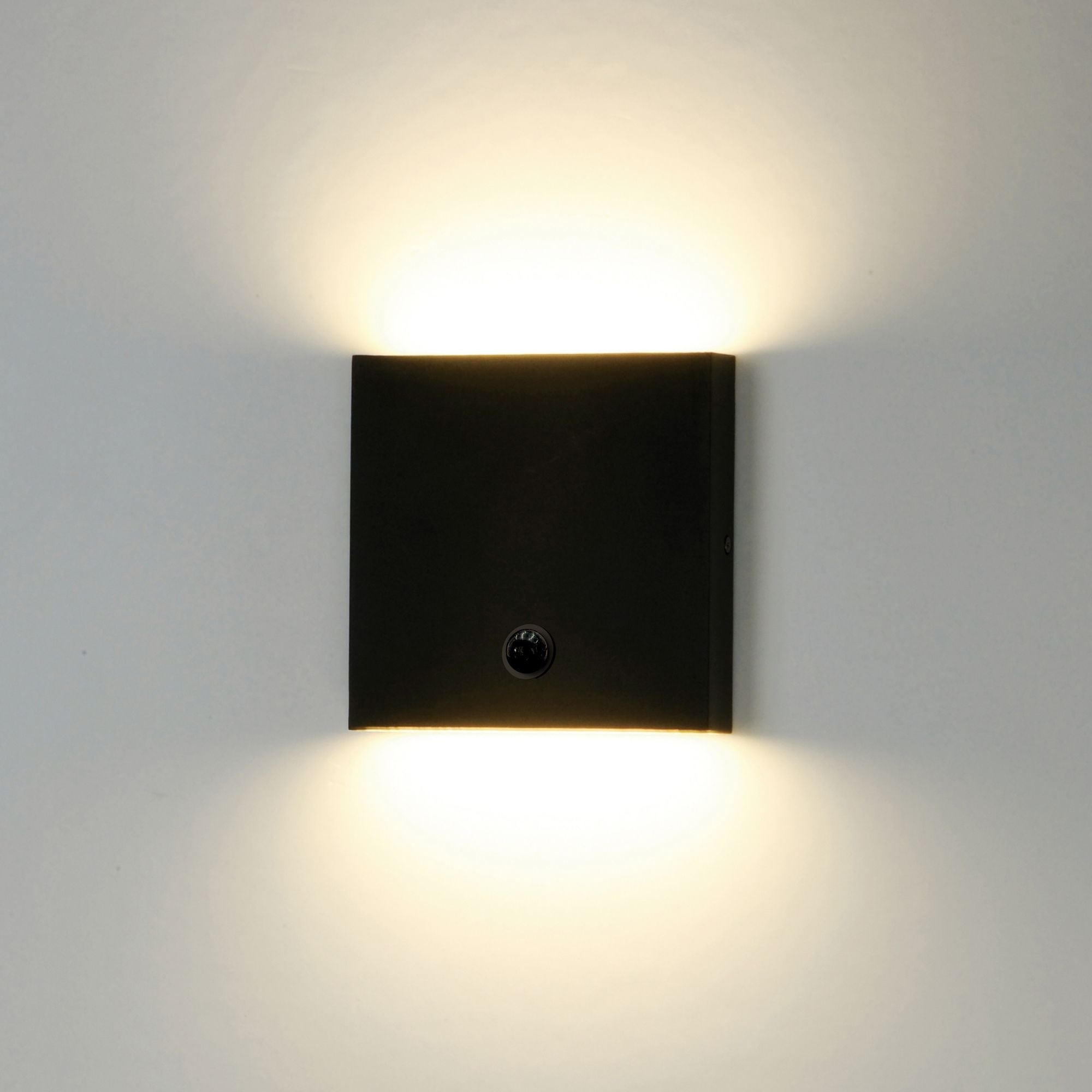 Brik 6" LED Outdoor Wall Sconce with Motion Sensor Photocell, 120-277V, Black Finish