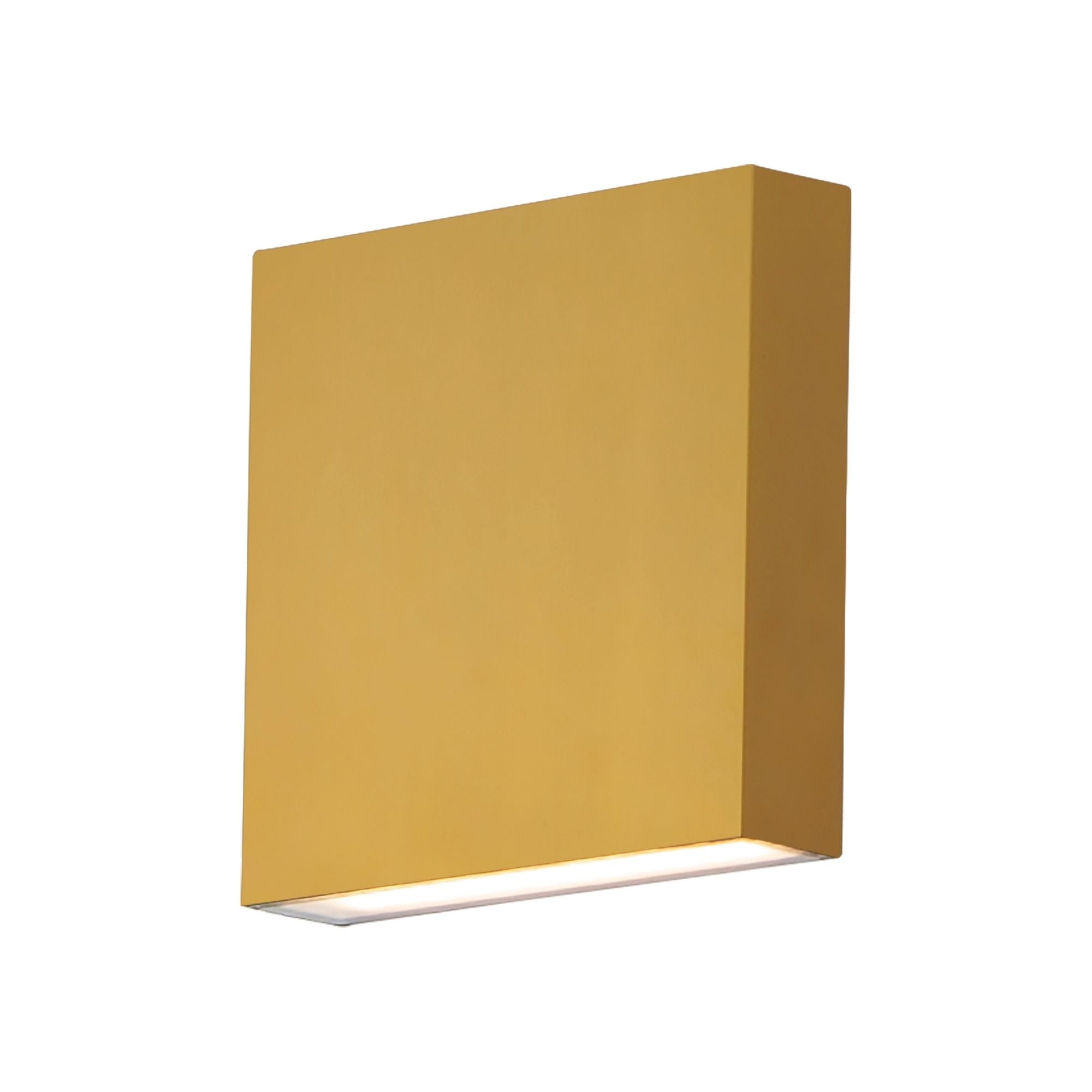 Brik 6" LED Outdoor Wall Sconce, 120V, Natural Aged Brass Finish