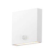 Brik 6" LED Outdoor Wall Sconce with Motion Sensor Photocell, 120-277V, White Finish