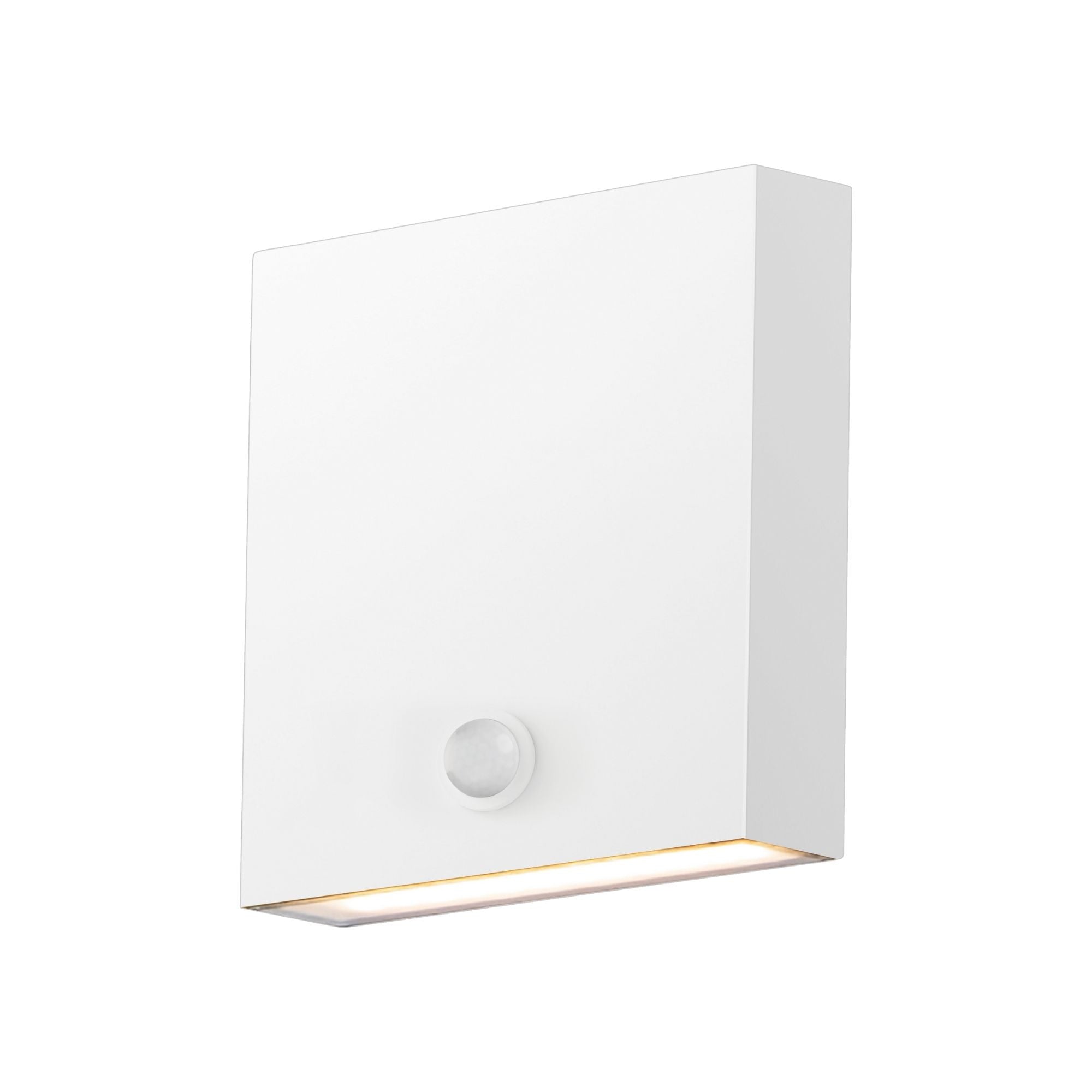 Brik 6" LED Outdoor Wall Sconce with Motion Sensor Photocell, 120-277V, White Finish