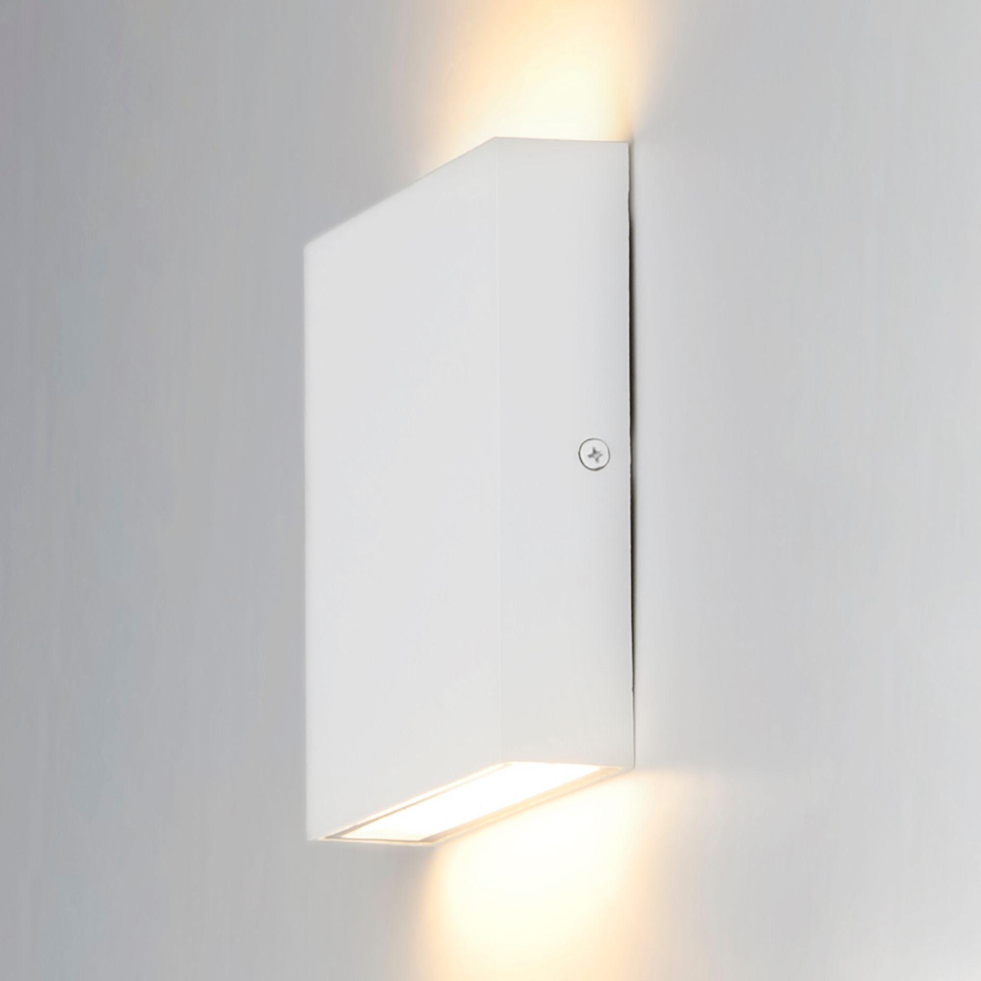 Brik 6" LED Outdoor Wall Sconce, 120V, White Finish