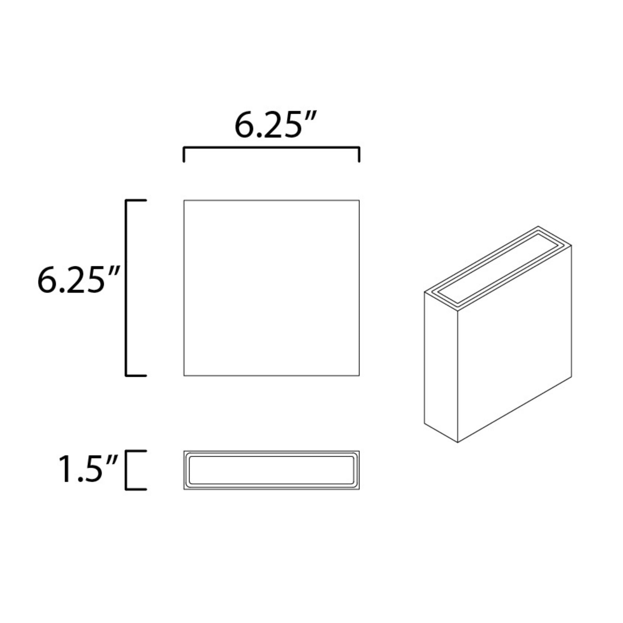 Brik 6" LED Outdoor Wall Sconce, 120V, White Finish