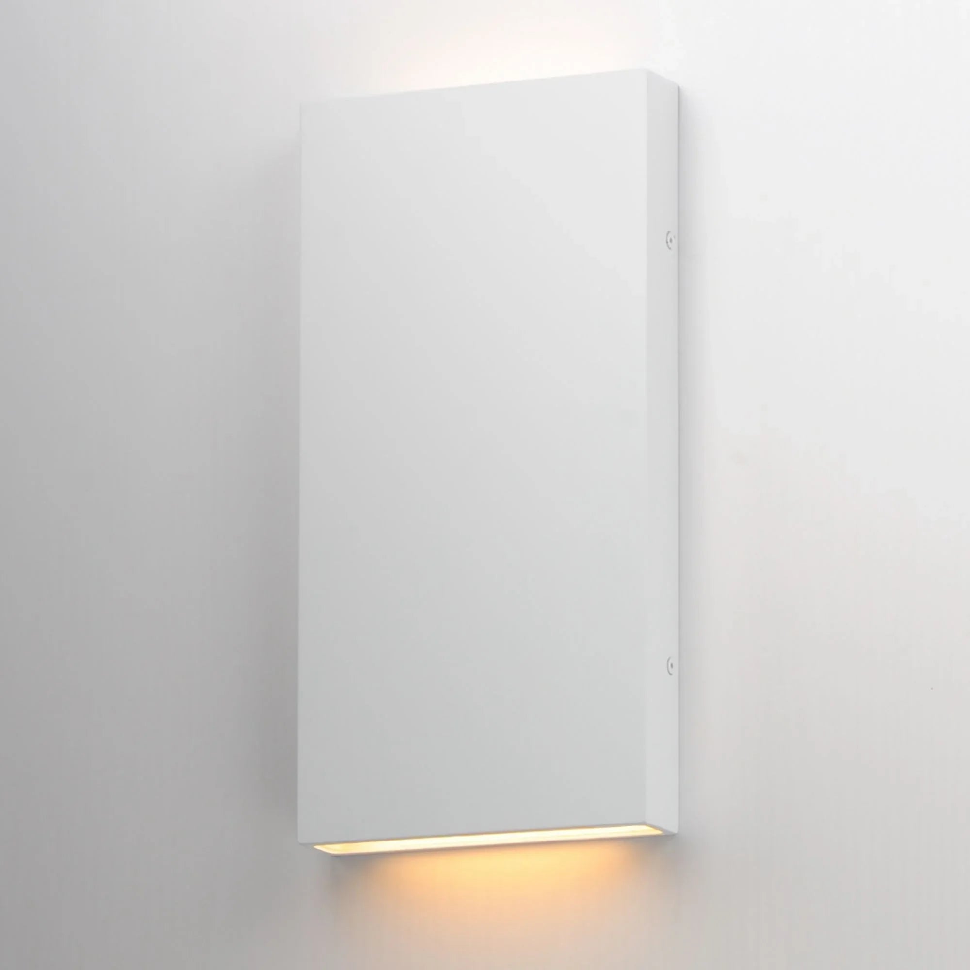 Brik 14" LED Outdoor Wall Sconce, 120-277V, White Finish