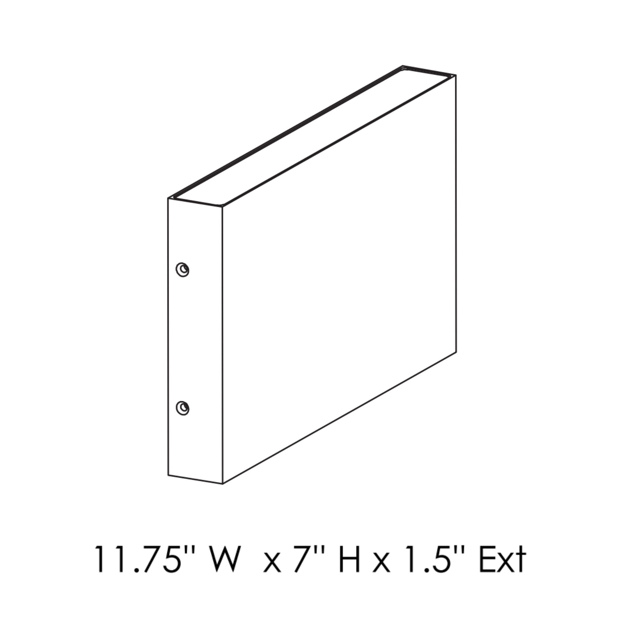 Brik 12" LED Outdoor Wall Sconce, 120-277V, White Finish