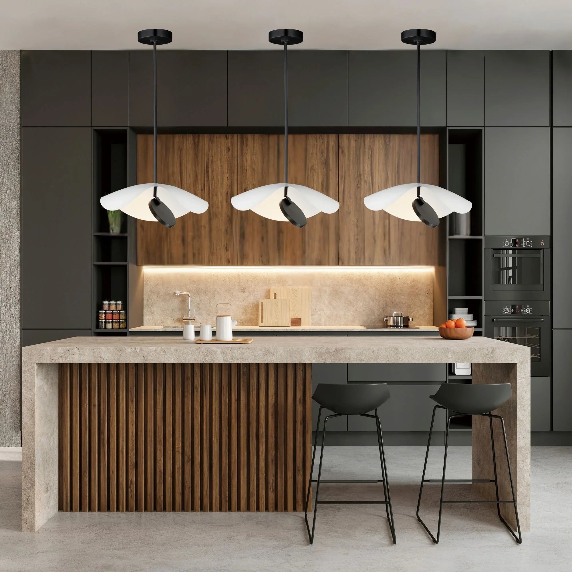 ET2 Lighting - Carmen 16" LED Pendant, Black Finish | Bees Lighting