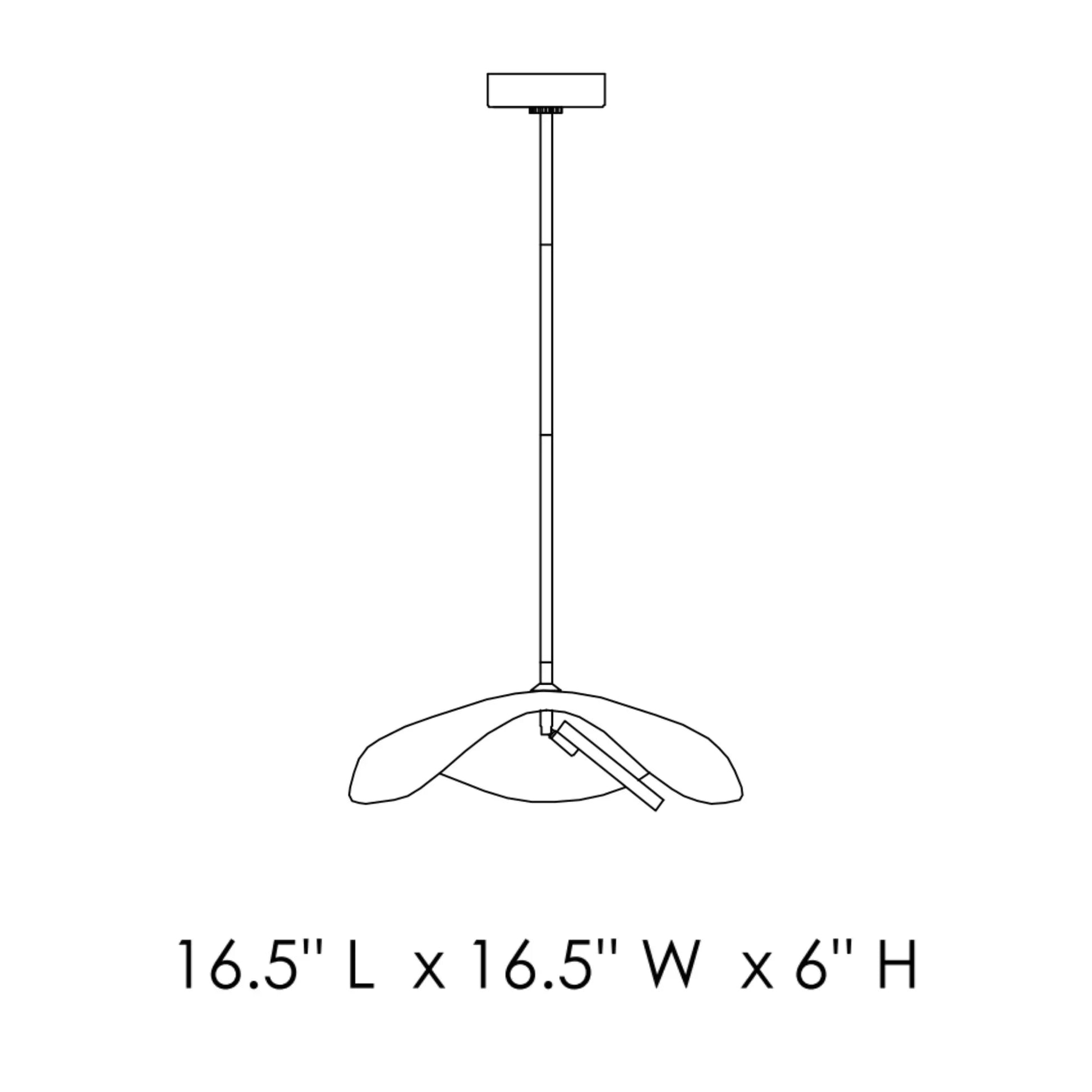 ET2 Lighting - Carmen 16" LED Pendant, Black Finish | Bees Lighting