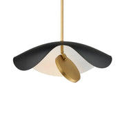 Carmen 16" LED Pendant, Black & Gold Finish