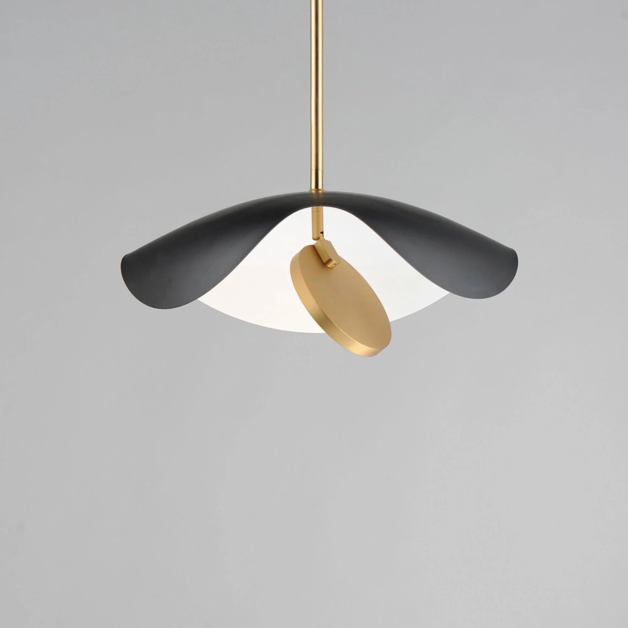 Carmen 16" LED Pendant, Black & Gold Finish
