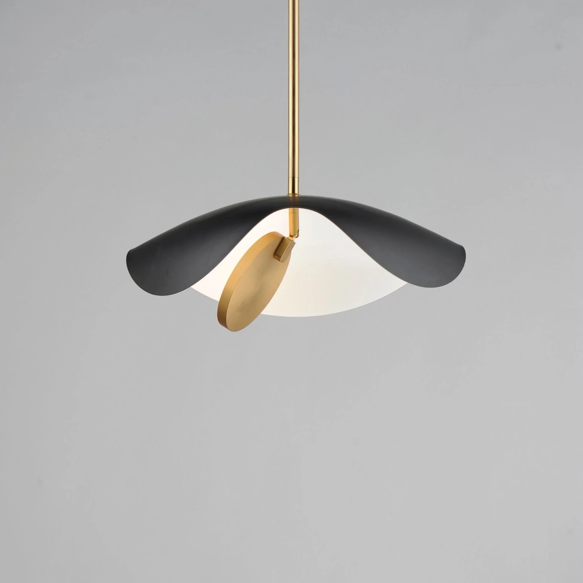 Carmen 16" LED Pendant, Black & Gold Finish
