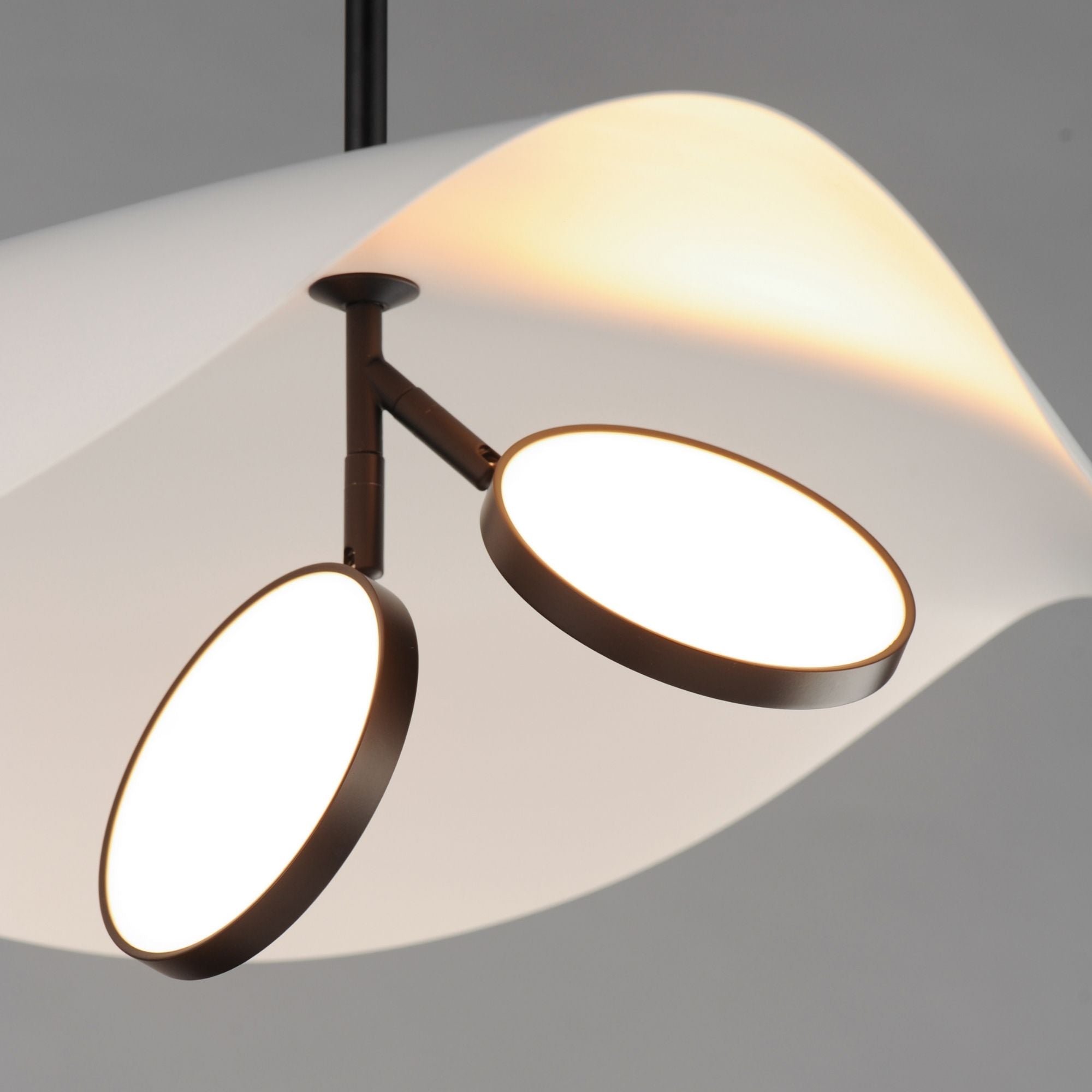 Carmen 24" 2-Light LED Pendant, Black Finish