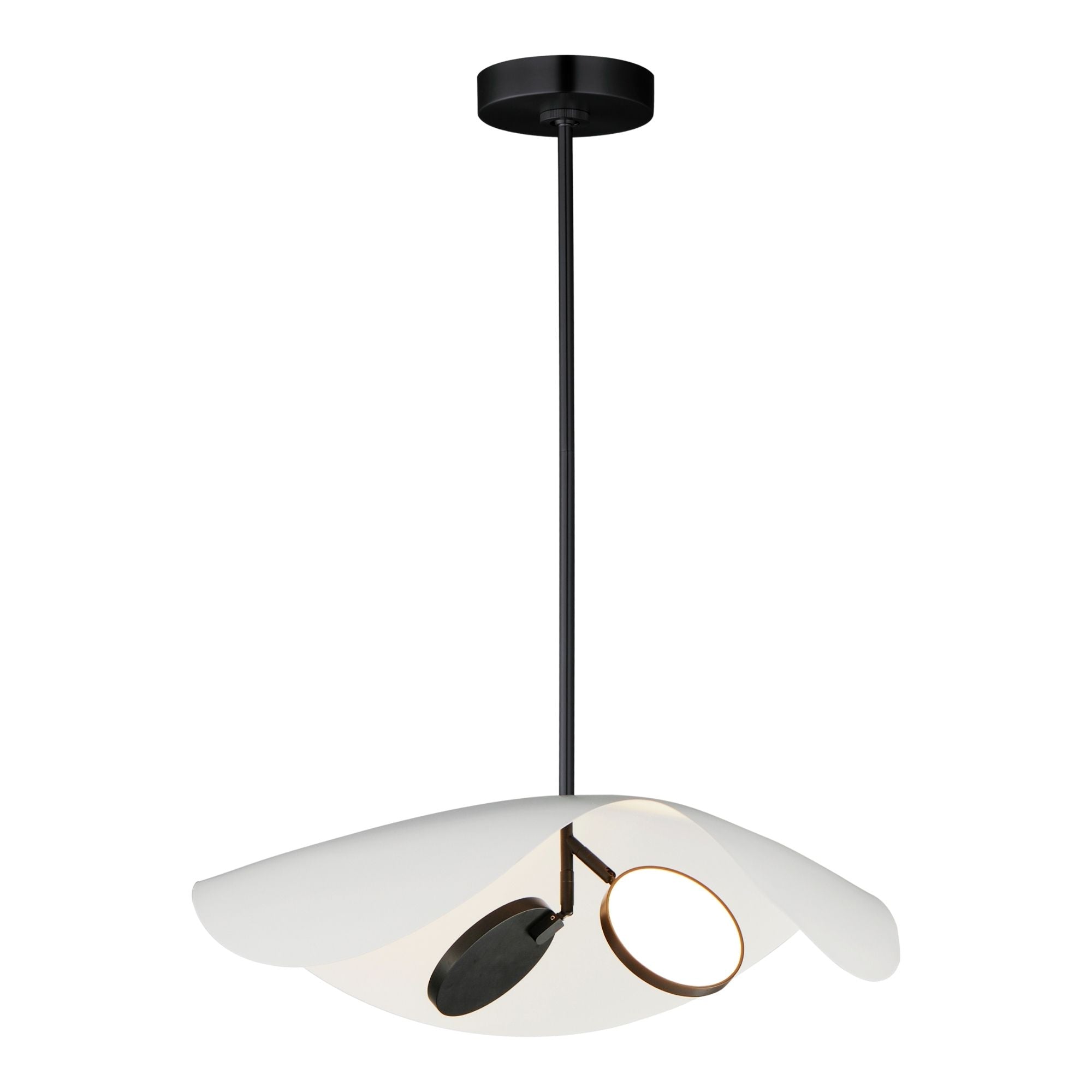 Carmen 24" 2-Light LED Pendant, Black Finish