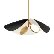 Carmen 24" 2-Light LED Pendant, Black & Gold Finish