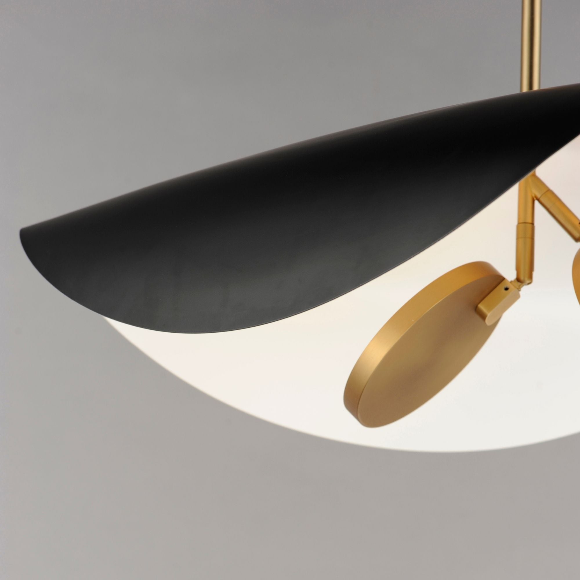 Carmen 24" 2-Light LED Pendant, Black & Gold Finish