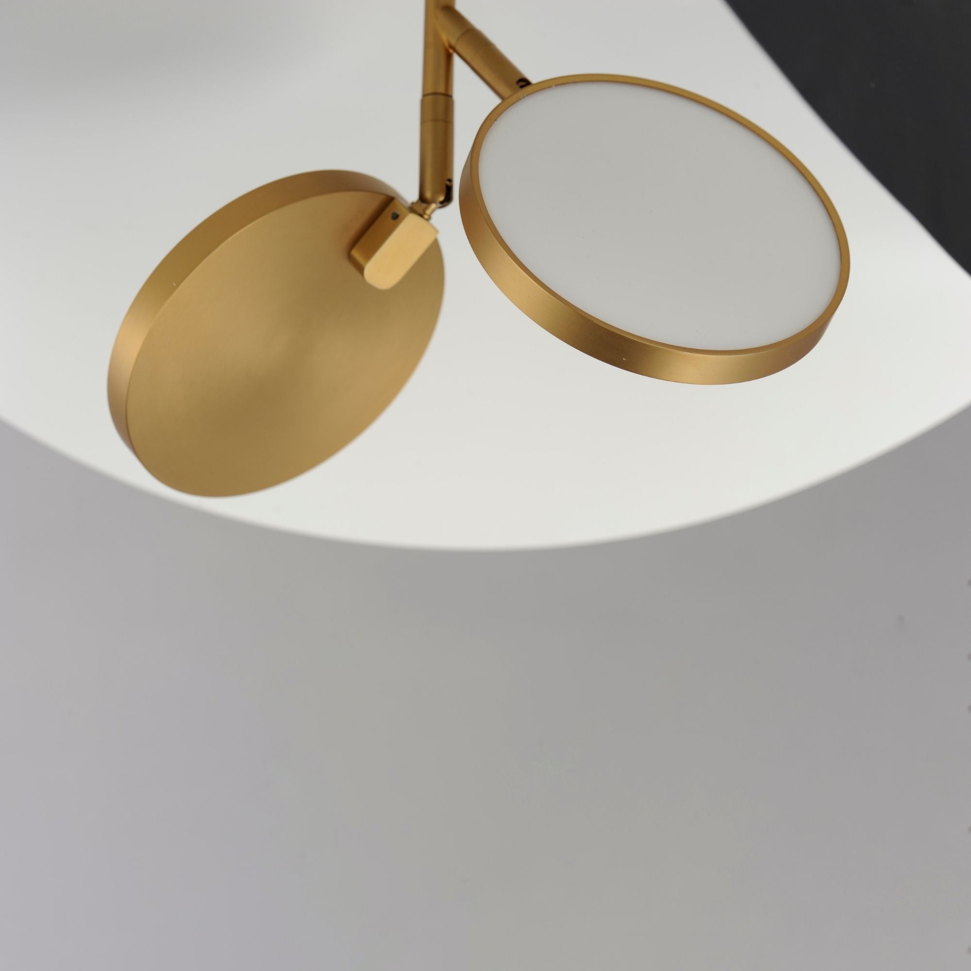 Carmen 24" 2-Light LED Pendant, Black & Gold Finish