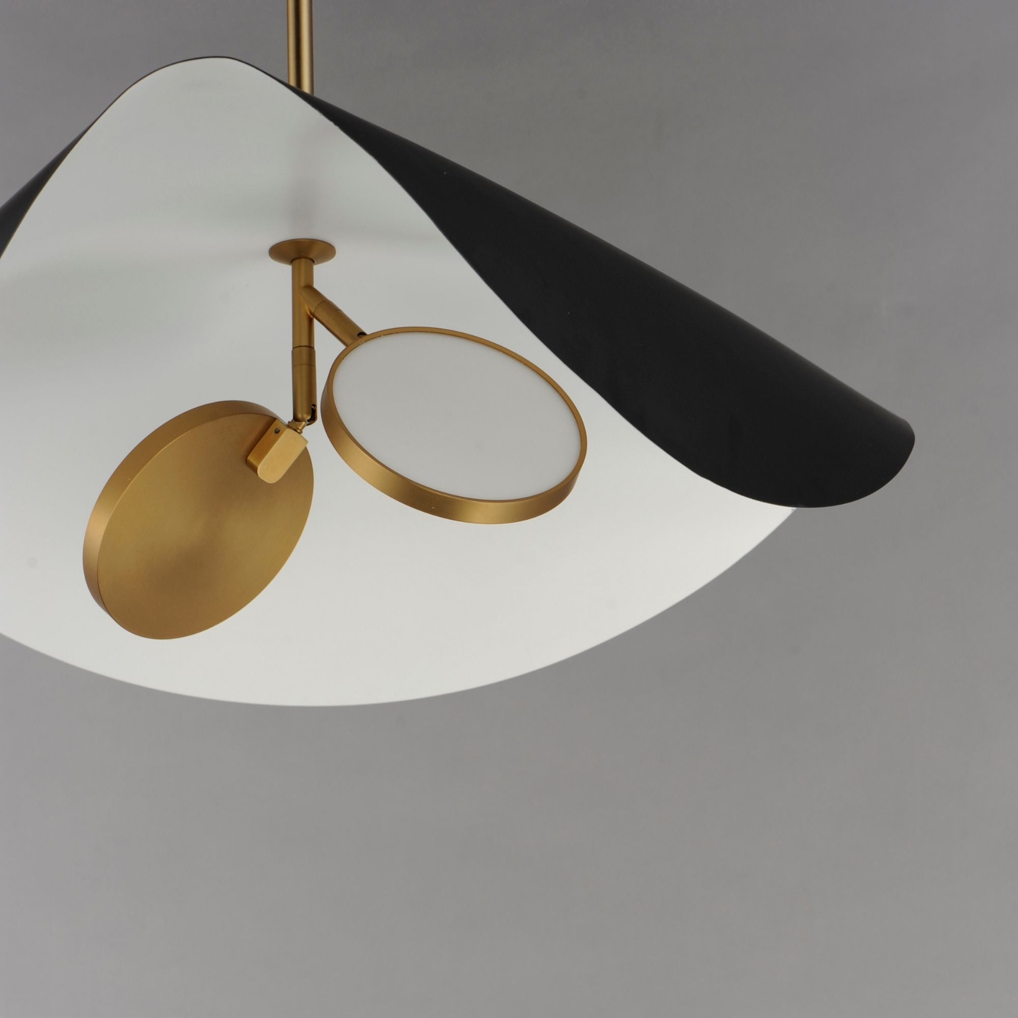 Carmen 24" 2-Light LED Pendant, Black & Gold Finish