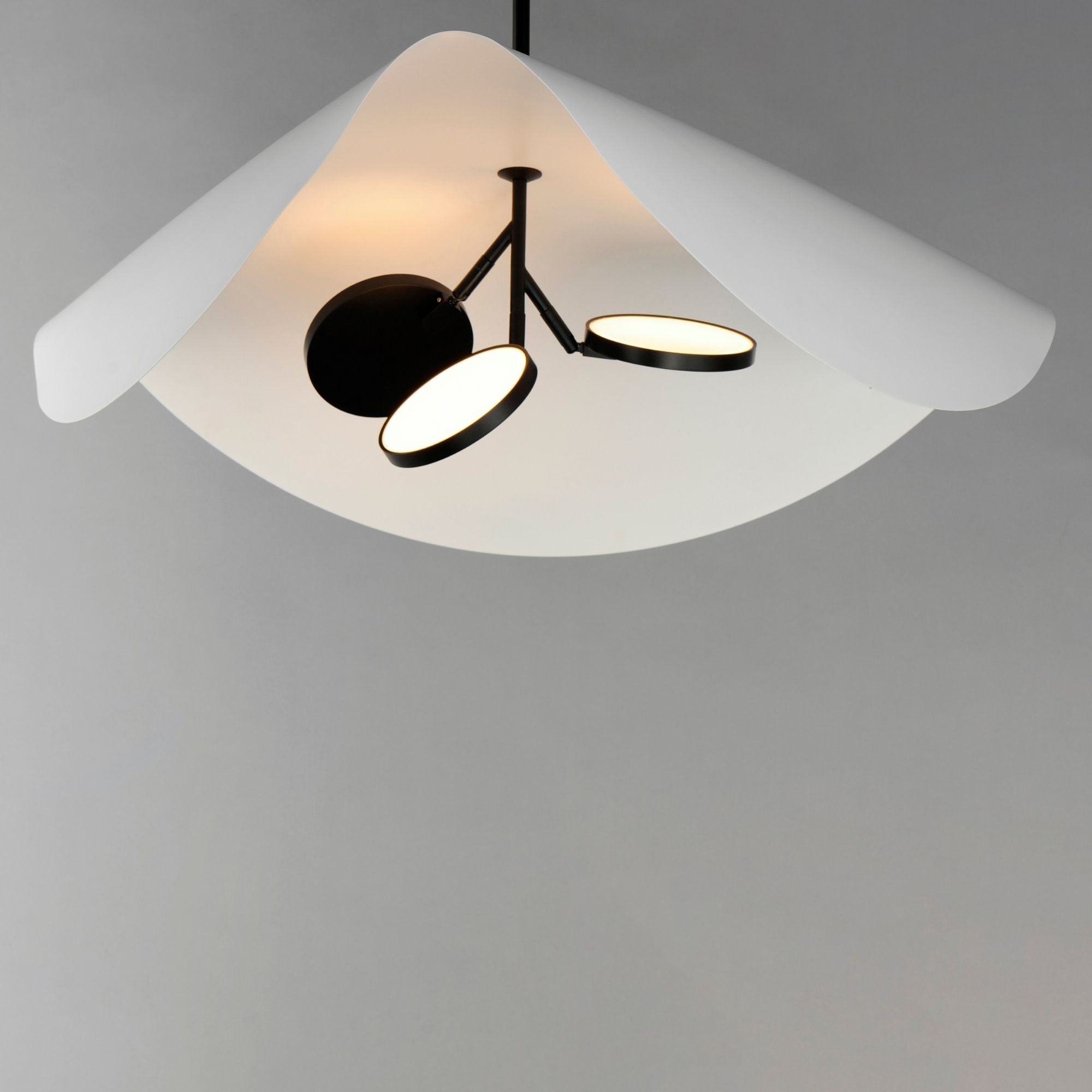 Carmen 32" 3-Light LED Pendant, Black Finish