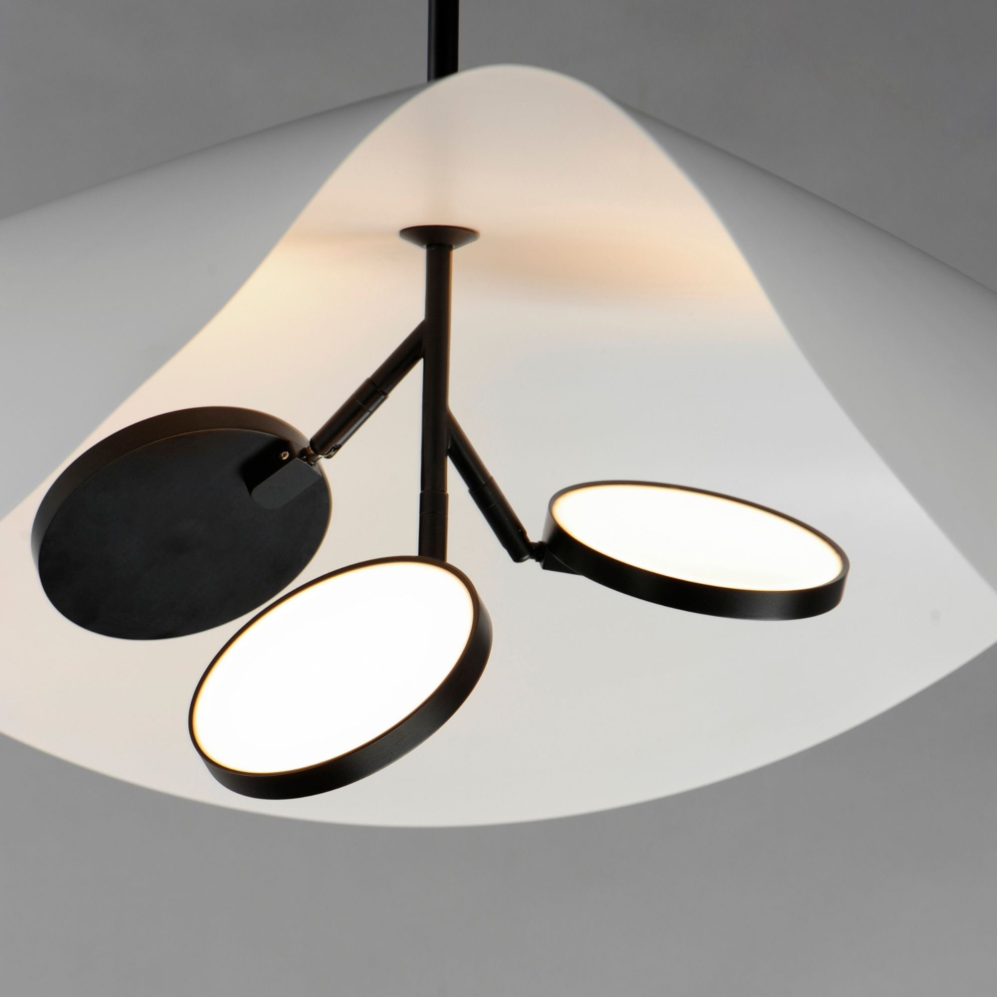 Carmen 32" 3-Light LED Pendant, Black Finish