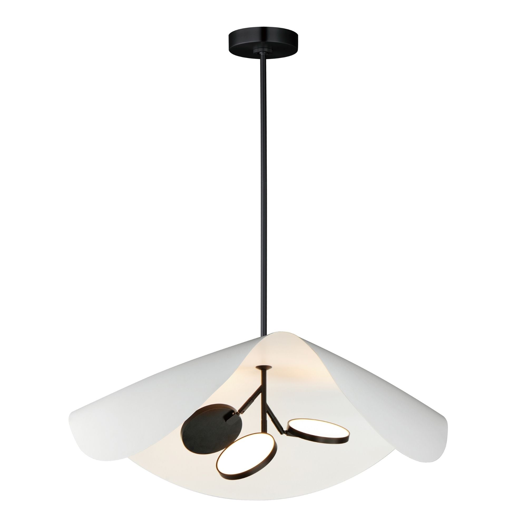 Carmen 32" 3-Light LED Pendant, Black Finish