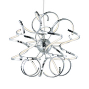 Chaos 24" LED Pendant, Polished Chrome Finish