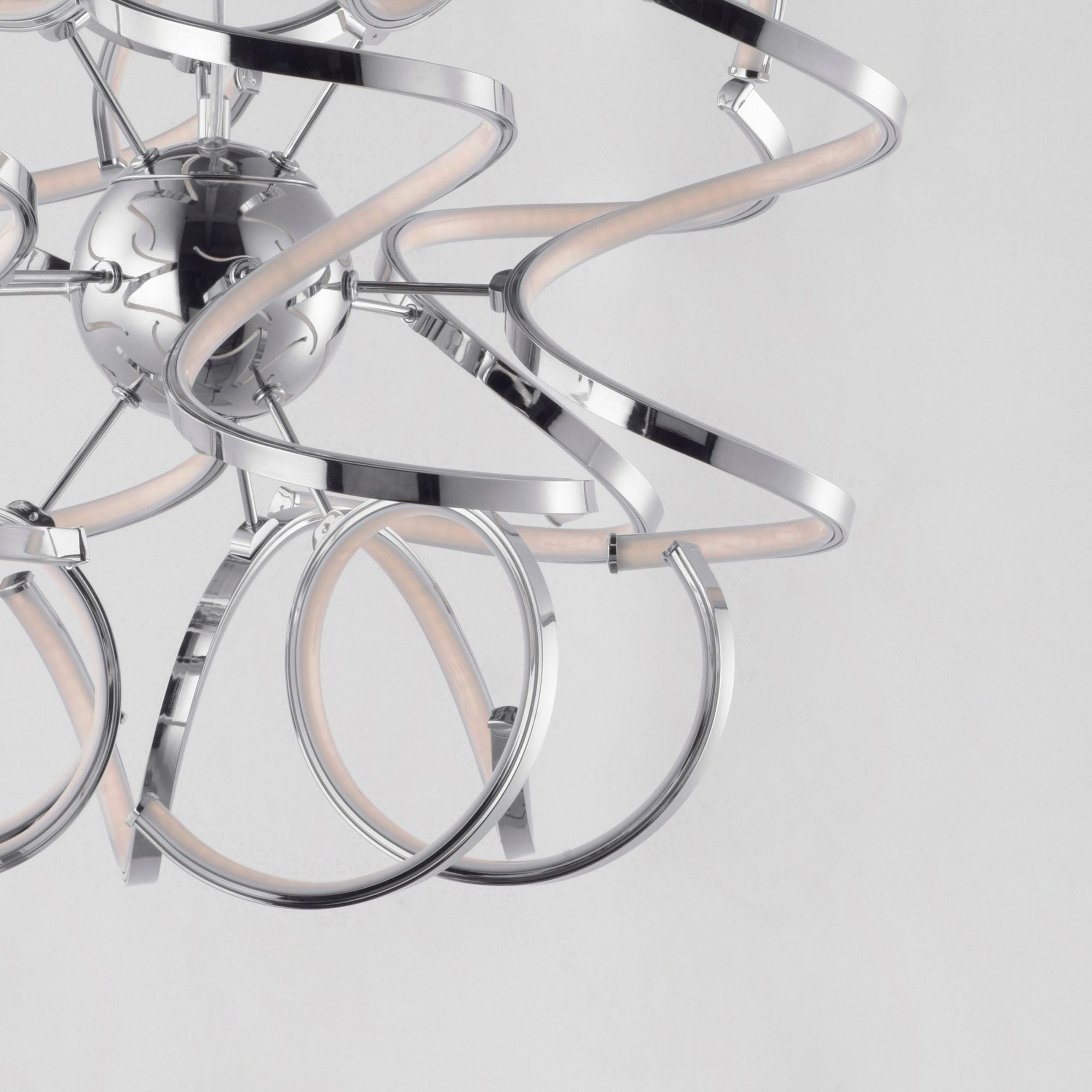 Chaos 24" LED Pendant, Polished Chrome Finish