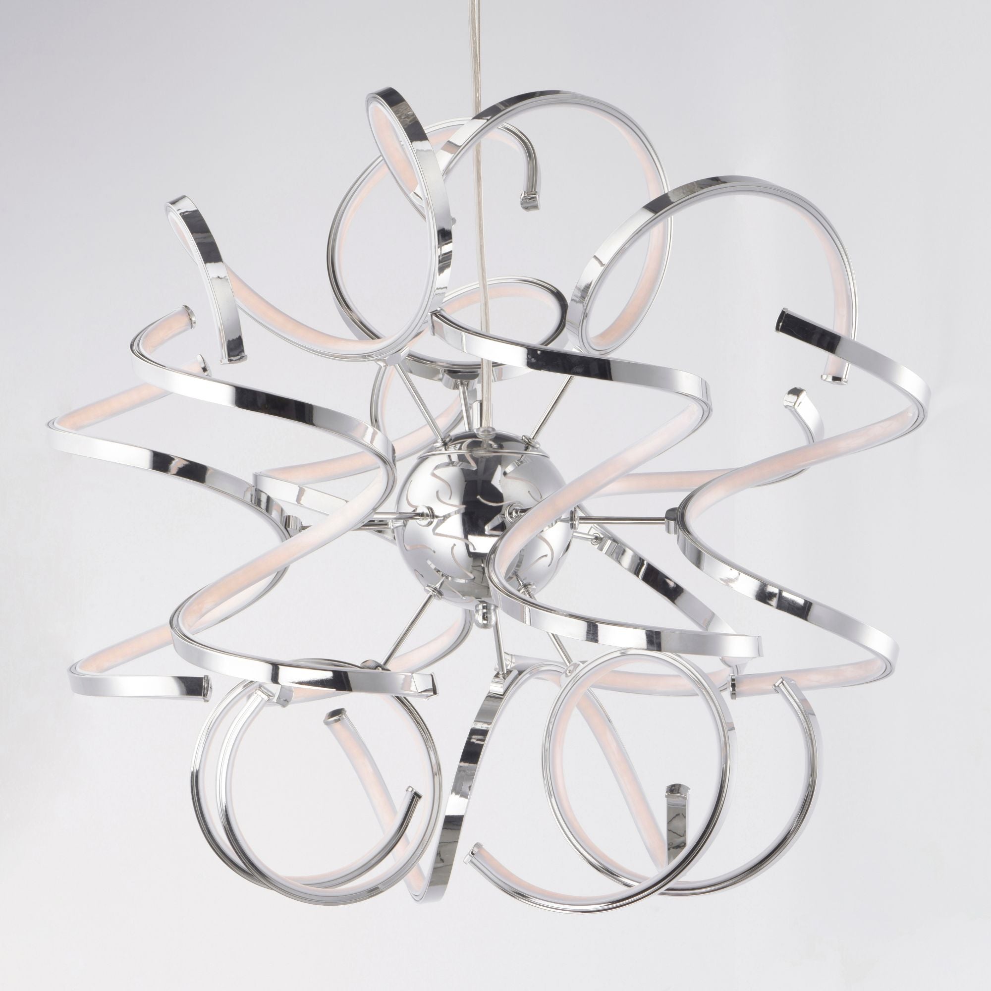 Chaos 24" LED Pendant, Polished Chrome Finish