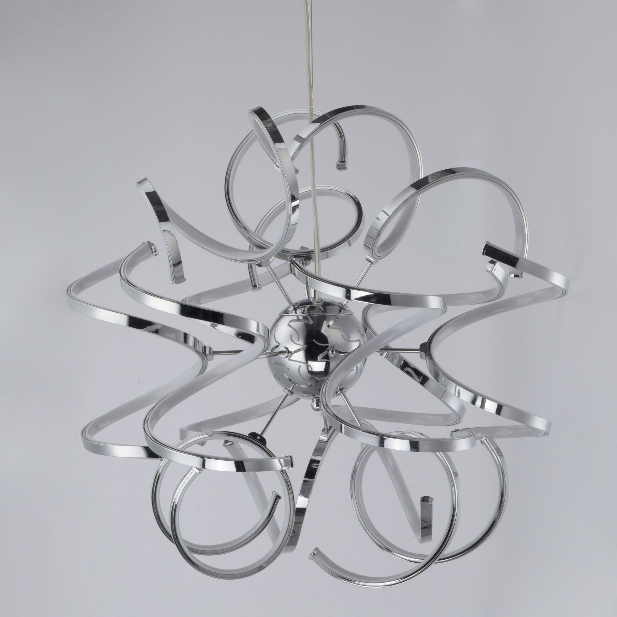 Chaos 24" LED Pendant, Polished Chrome Finish