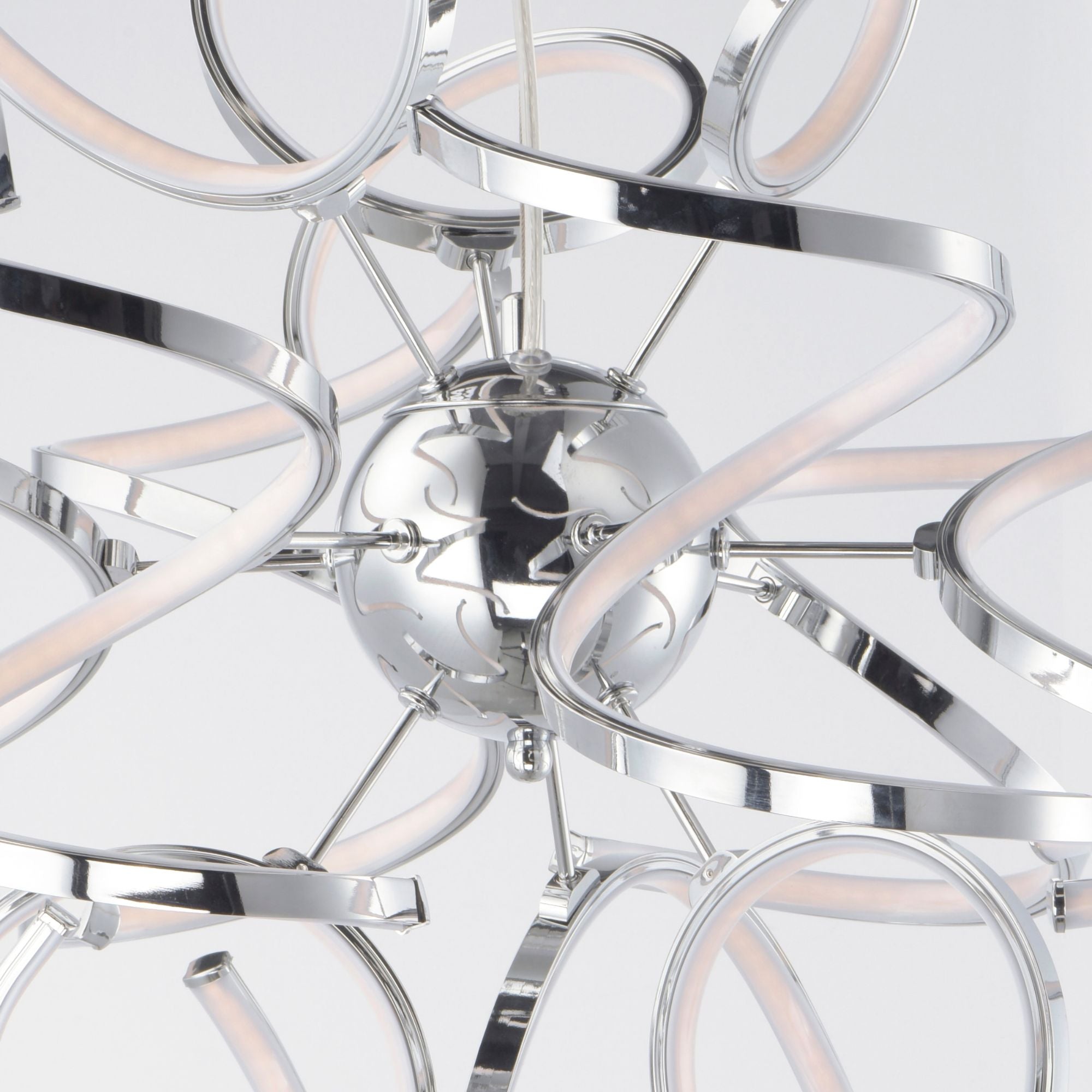 Chaos 24" LED Pendant, Polished Chrome Finish