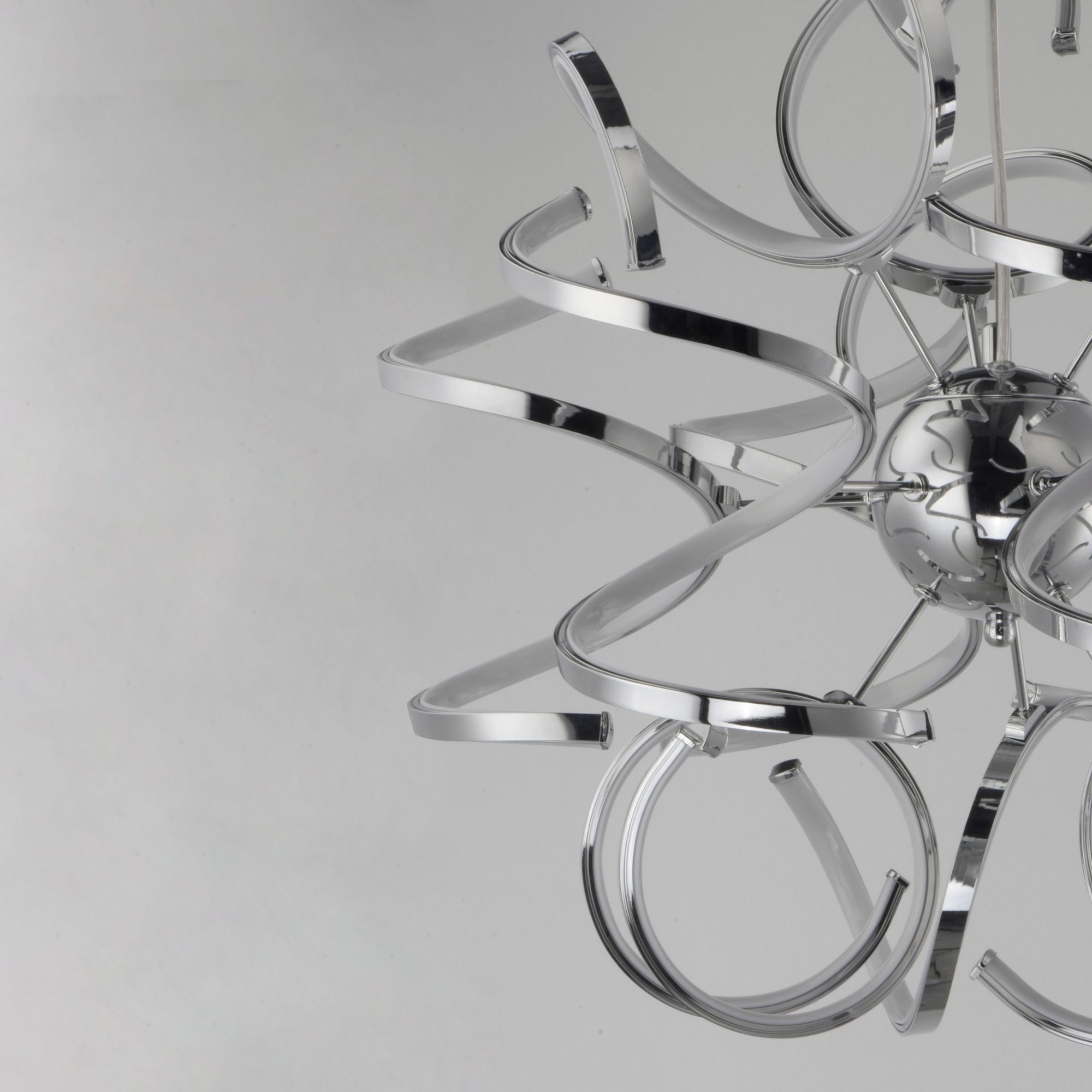 Chaos 24" LED Pendant, Polished Chrome Finish
