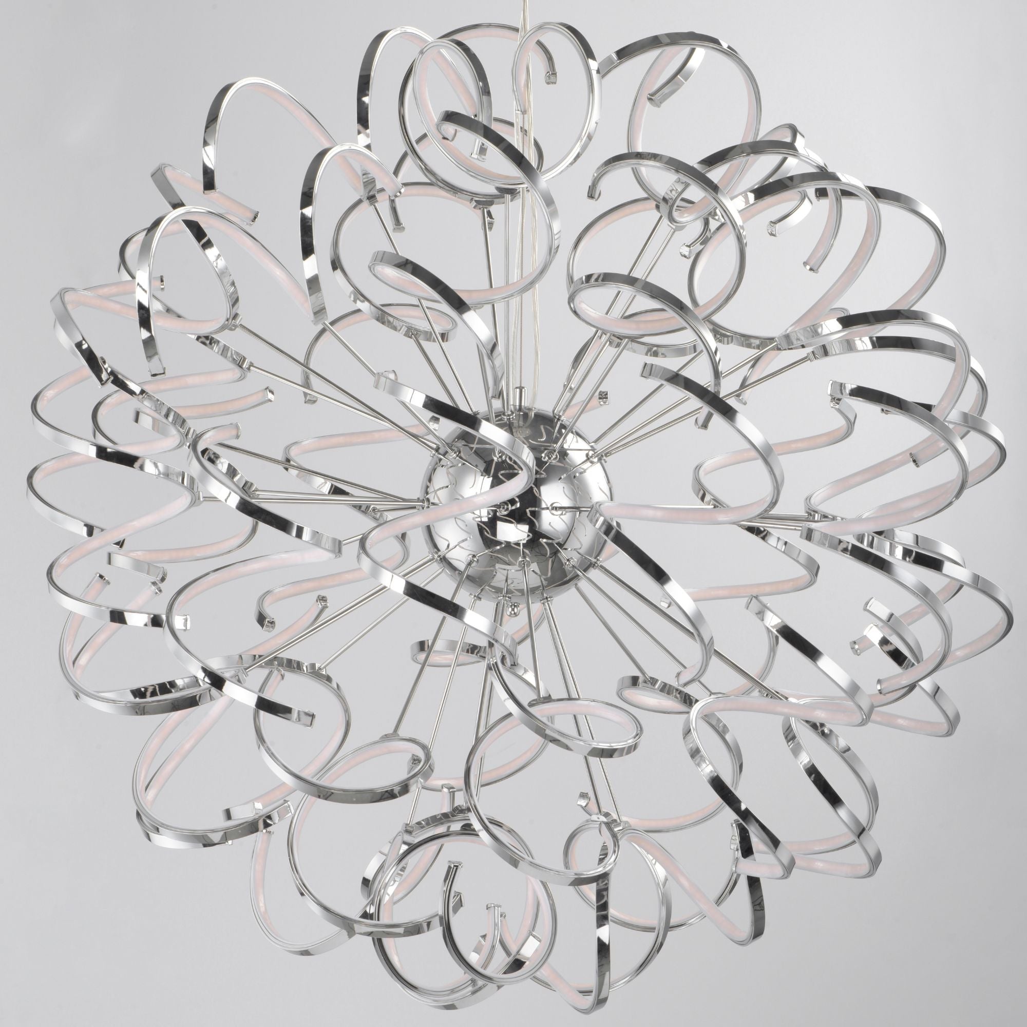 Chaos 40" LED Pendant, Polished Chrome Finish