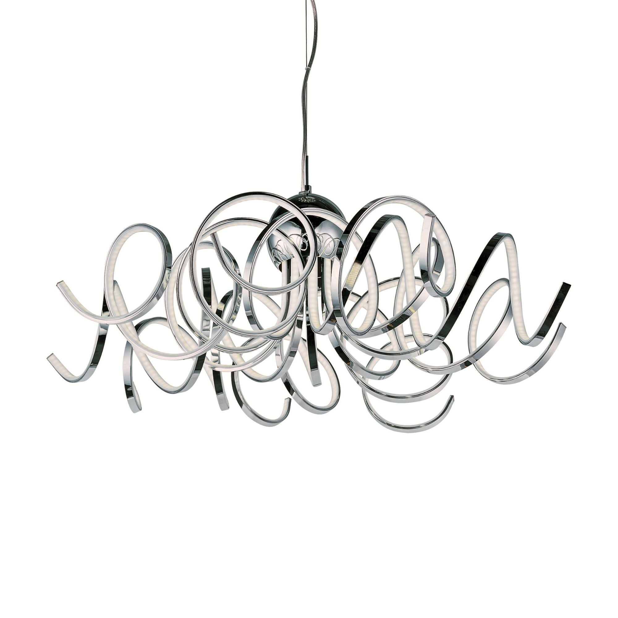 Chaos 29" LED Pendant, Polished Chrome Finish