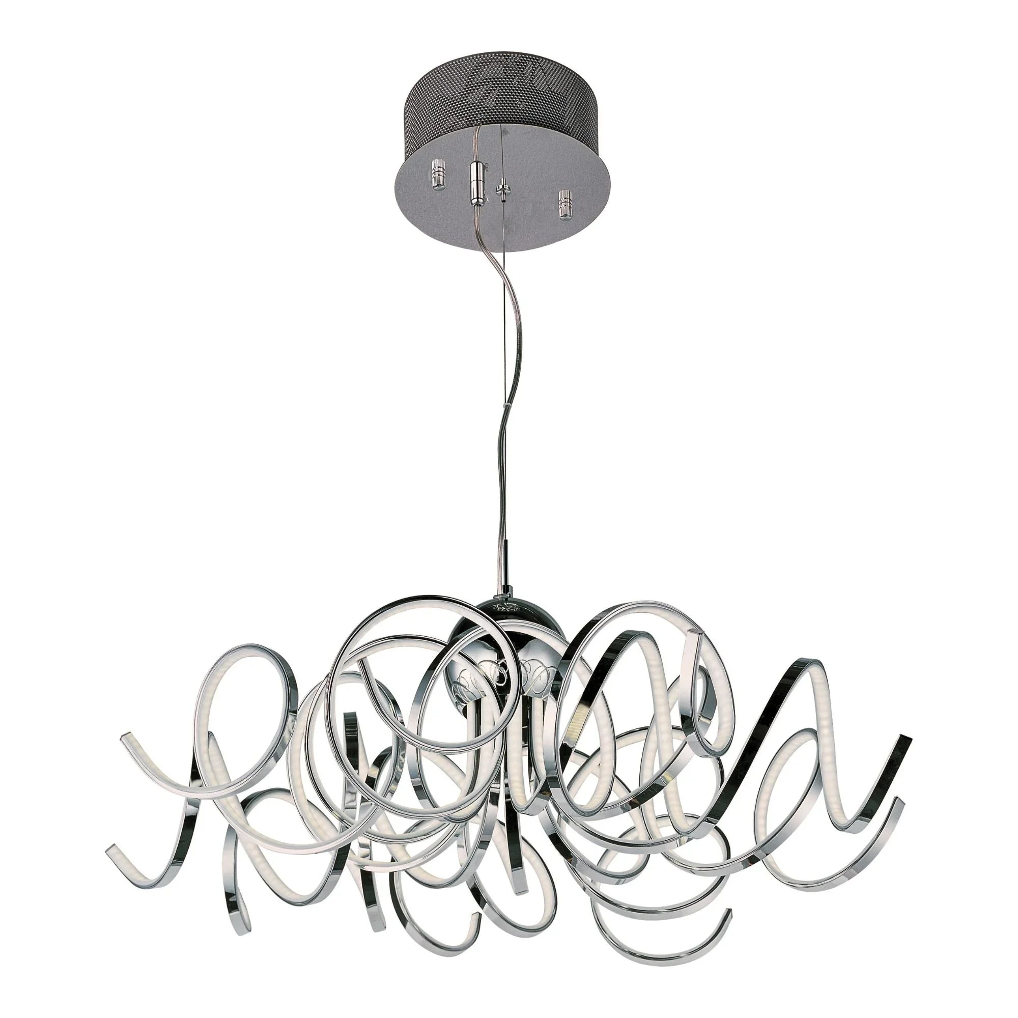 Chaos 29" LED Pendant, Polished Chrome Finish