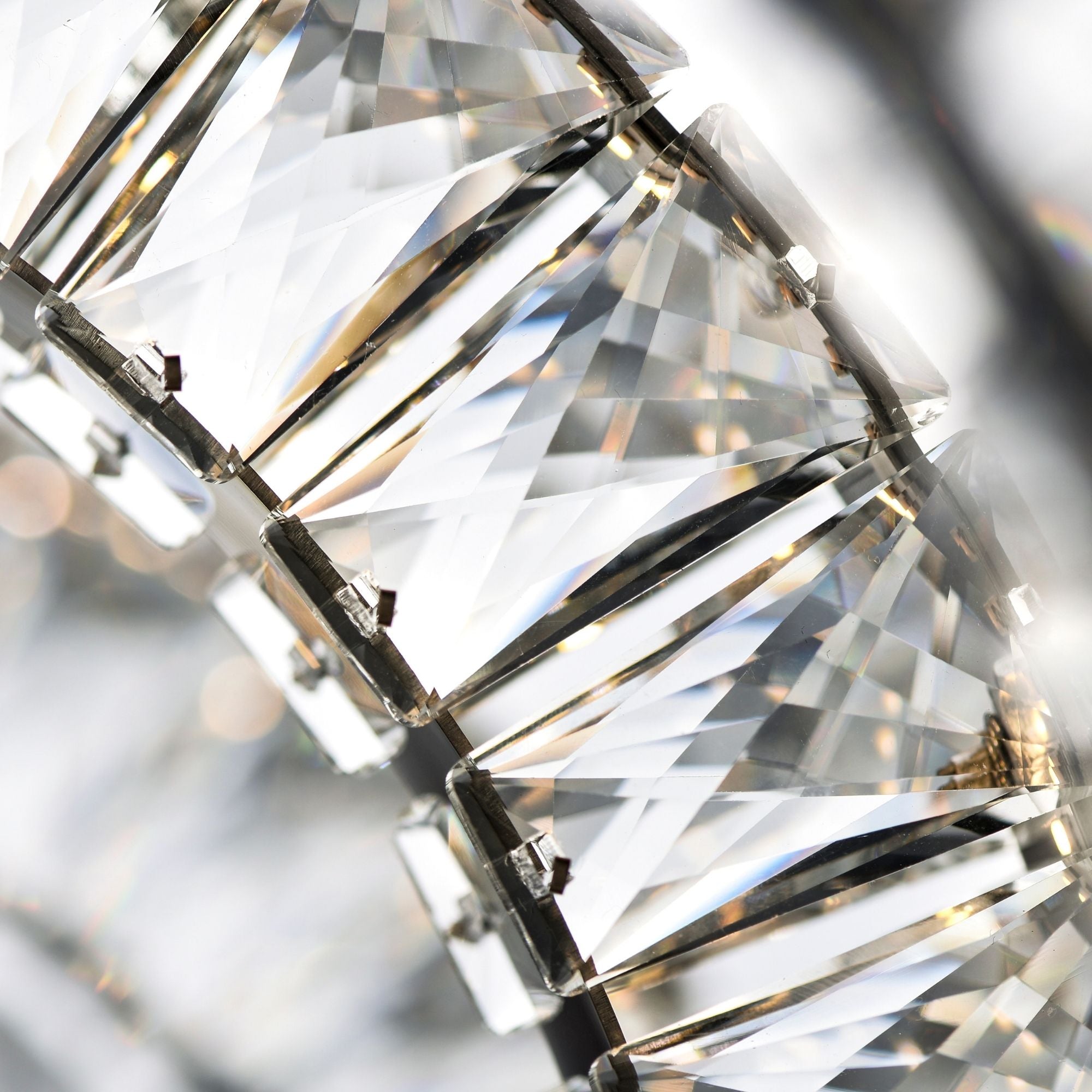 ET2 Lighting - Charm 12" LED Wall Sconce/Flush Mount, Polished Chrome Finish with Crystals | Bees Lighting